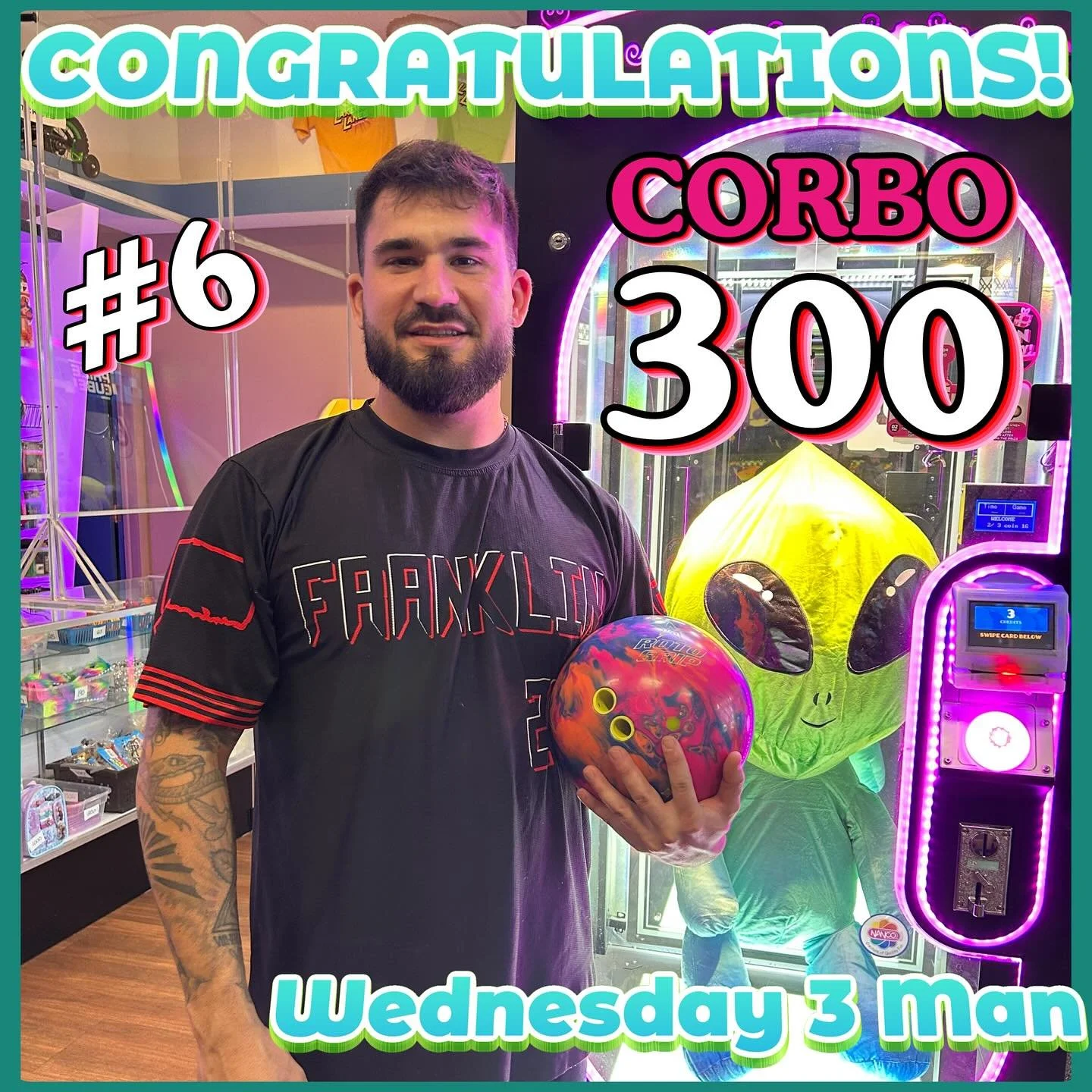 🚨PERFECT🚨GAME🚨ALERT🚨 300 #6 for ANTHONY CORBO!! #wednesday3man