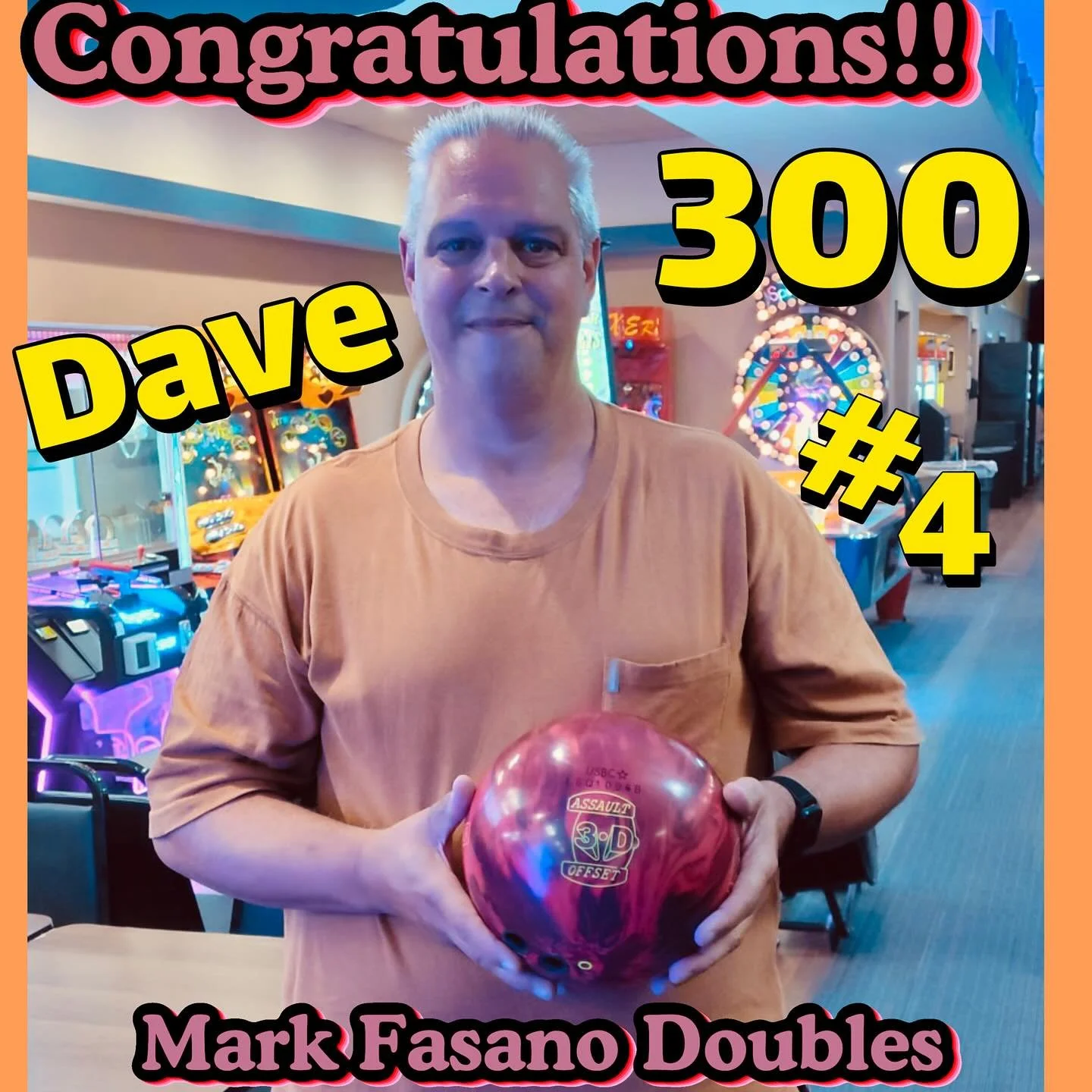 🚨PERFECT🚨BOWLING🚨ALERT🚨  CONGRATS  DAVE  WITH 300 #4.  #markfasanodoubles