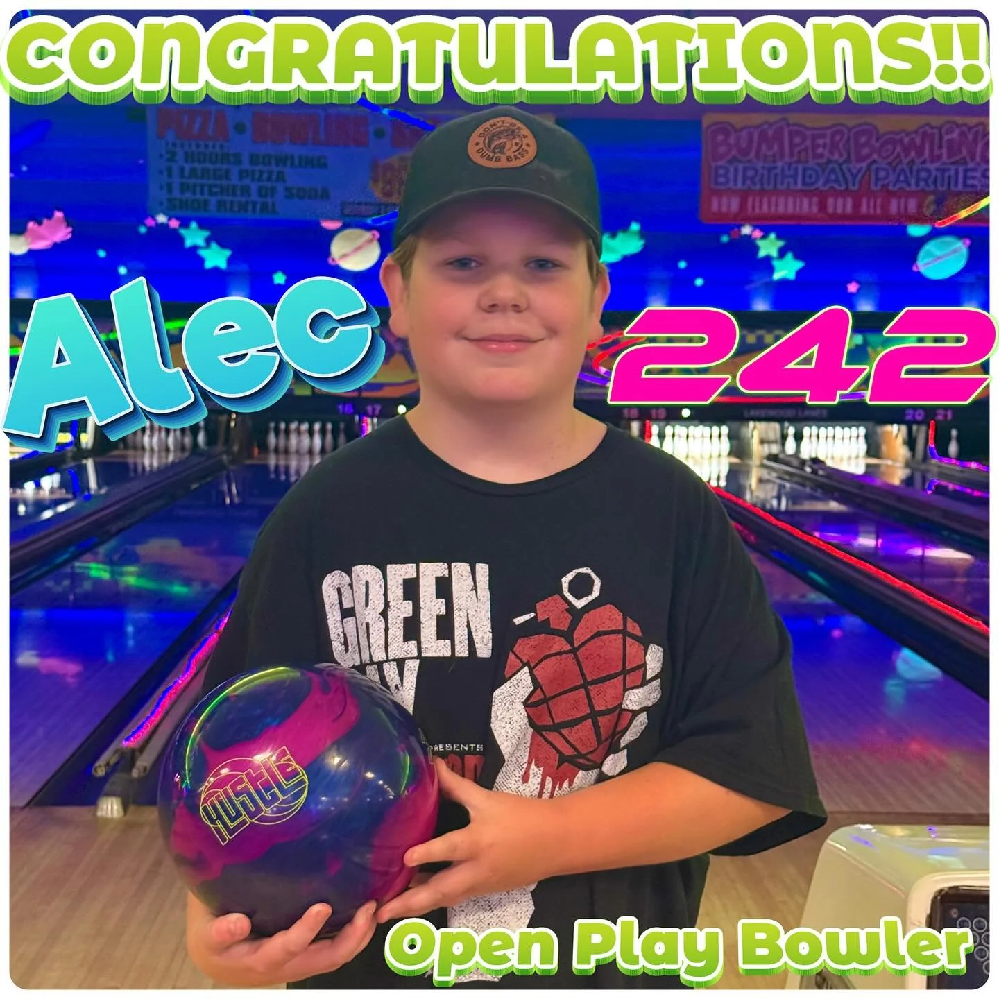 🚨NEW🚨PERSONAL🚨HIGH🚨  FORMER YOUTH BOWLER. ALEC. came in on this chilly day and shot his NEW PERSONAL BEST!!! Great Bowling !!