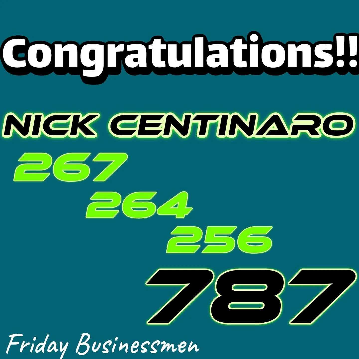 🚨HIGH🚨BOWER🚨ALERT🚨 
NICK CENTINARO  shot the High for Friday night.  CONGRATULATIONS!! #fridaybussnissmen