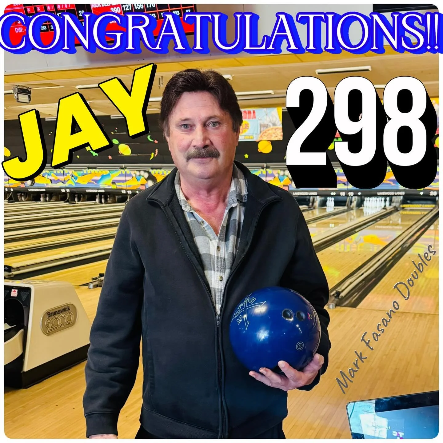 🚨HIGH🚨GAME🚨ALERT🚨CONGRATULATIONS JAY!! Sooo close to 14 perfect games !!! Don&rsquo;t worry it&rsquo;s coming !!! #markfasanodoubles