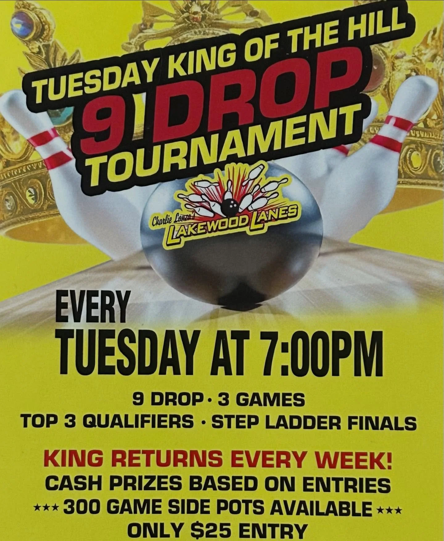 ITSssssss. TUESDAY!!! 
King of the hill 9 Drop!!!! 
Will king E go undefeated !?!?