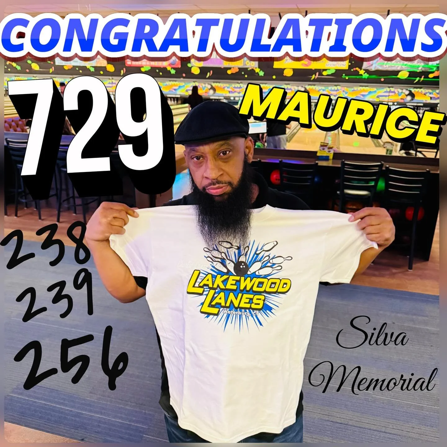 🚨AWESOME🚨BOWLING🚨ALERT🚨 CONGRATULATIONS MAURICE!! Rolling a nice set this Friday evening!! Starting the weekend RIGHT!! #silvamemorial