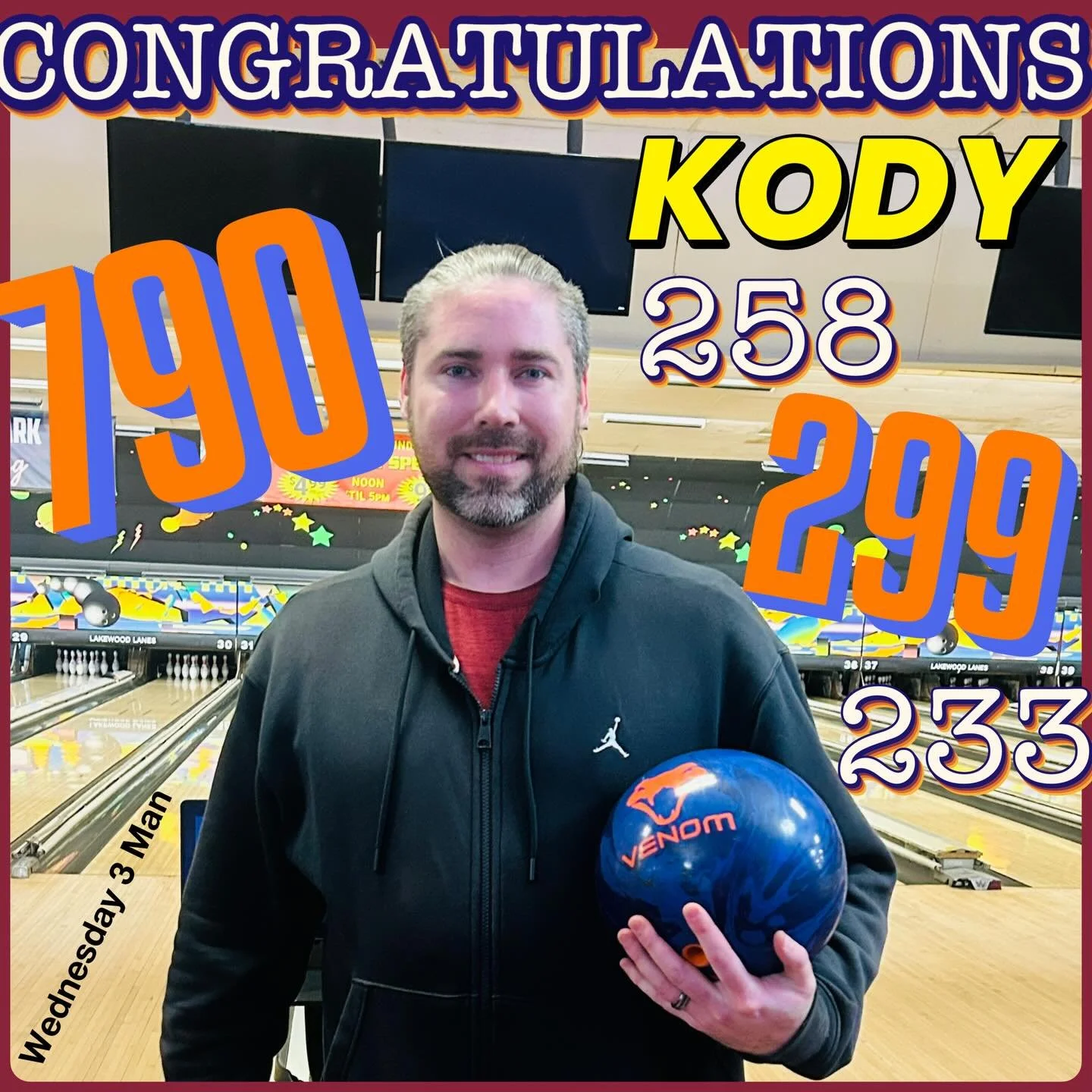 🚨AWESOME🚨BOWLING🚨ALERT🚨 ANOTHER ONE JUST A PINCH AWAY 🤏!!
 Great Bowling KODY!!