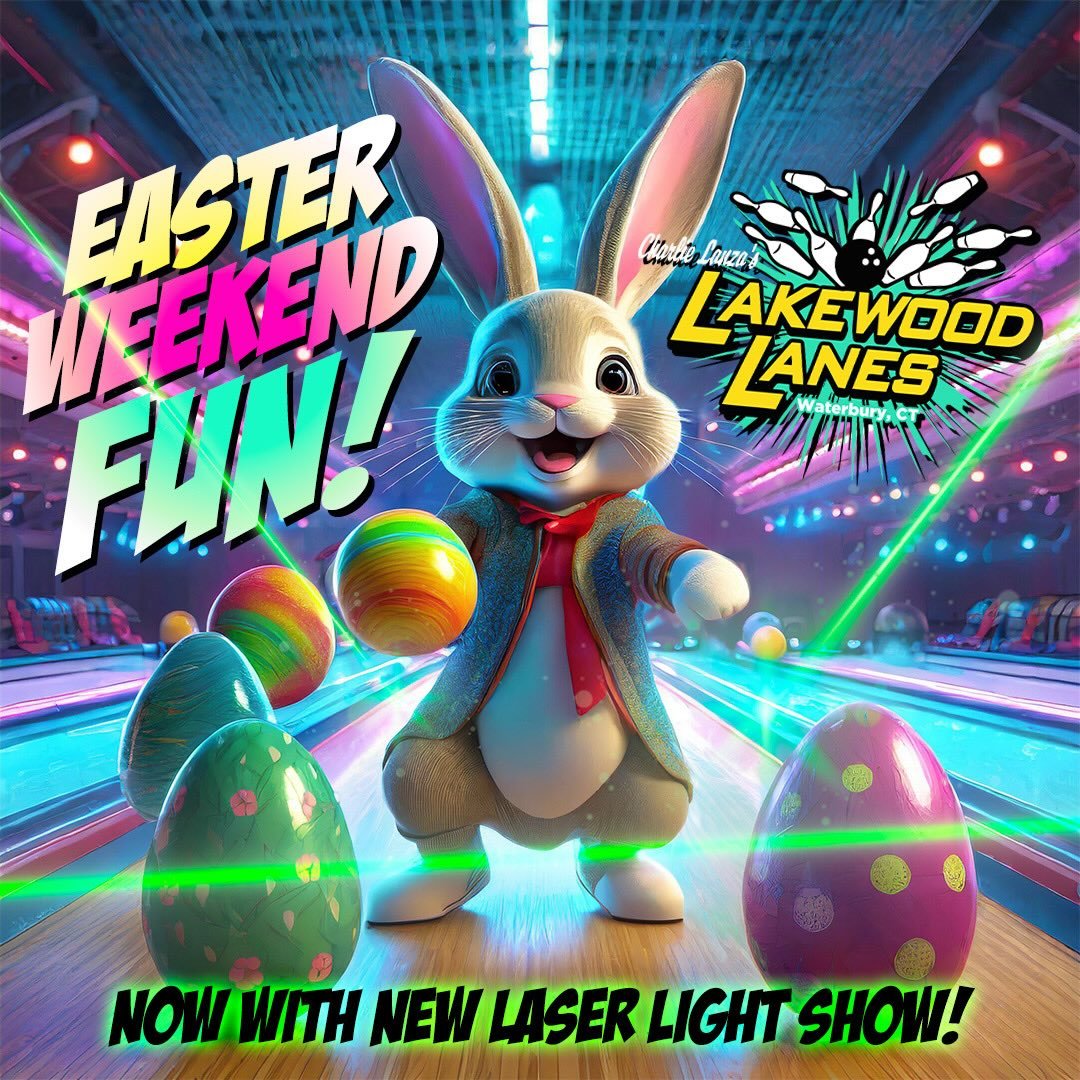 YES WE ARE HOPPING TO IT!! 
We will be OPEN all day Easter!! After looking for your eggs! Come find something to do with us!! $4.99 a game!! $9.99for an hour!!