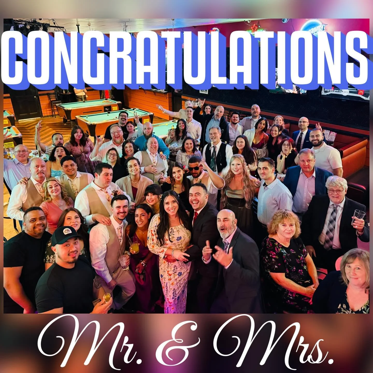 @lakewoodlanes is good for any and every celebration!! Wether it&rsquo;s a birthday party or the after after party!! CONGRATULATIONS TO THE NEWLY WEDS LAKEWOOD LANES OWN GENOVA/CRESPOS!!!! 💍👰&zwj;♀️🤵&zwj;♂️