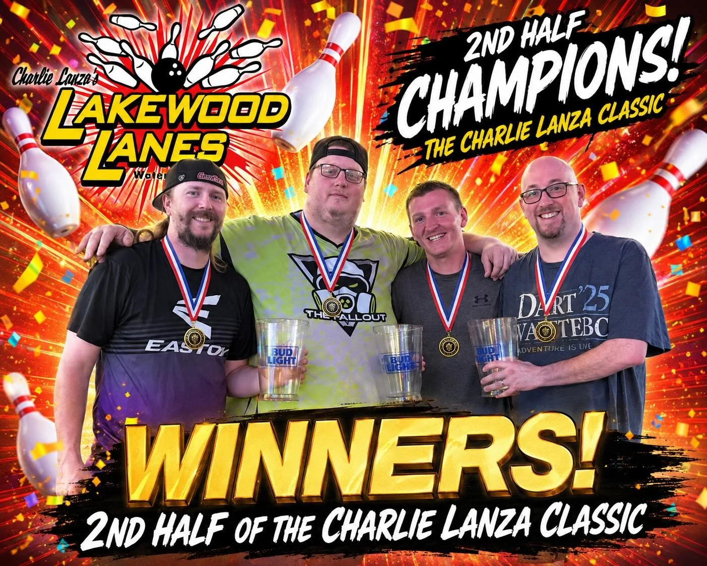 👏CONGRATULATIONS👏TEAM # 22 drinkin team bowlin Problem👏. Taking 1st place 2nd half #charlielanzaclassic