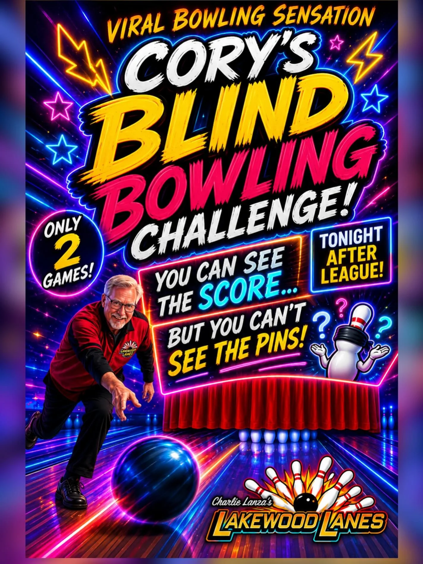 YOU ASKED FOR IT, YOU GOT IT!!! Due to its POPULAR DEMAND it&rsquo;s HAPPENING TONIGHT! Right after league!!! ARE YOU UP FOR A CHALLENGE!?! 🙈🎳