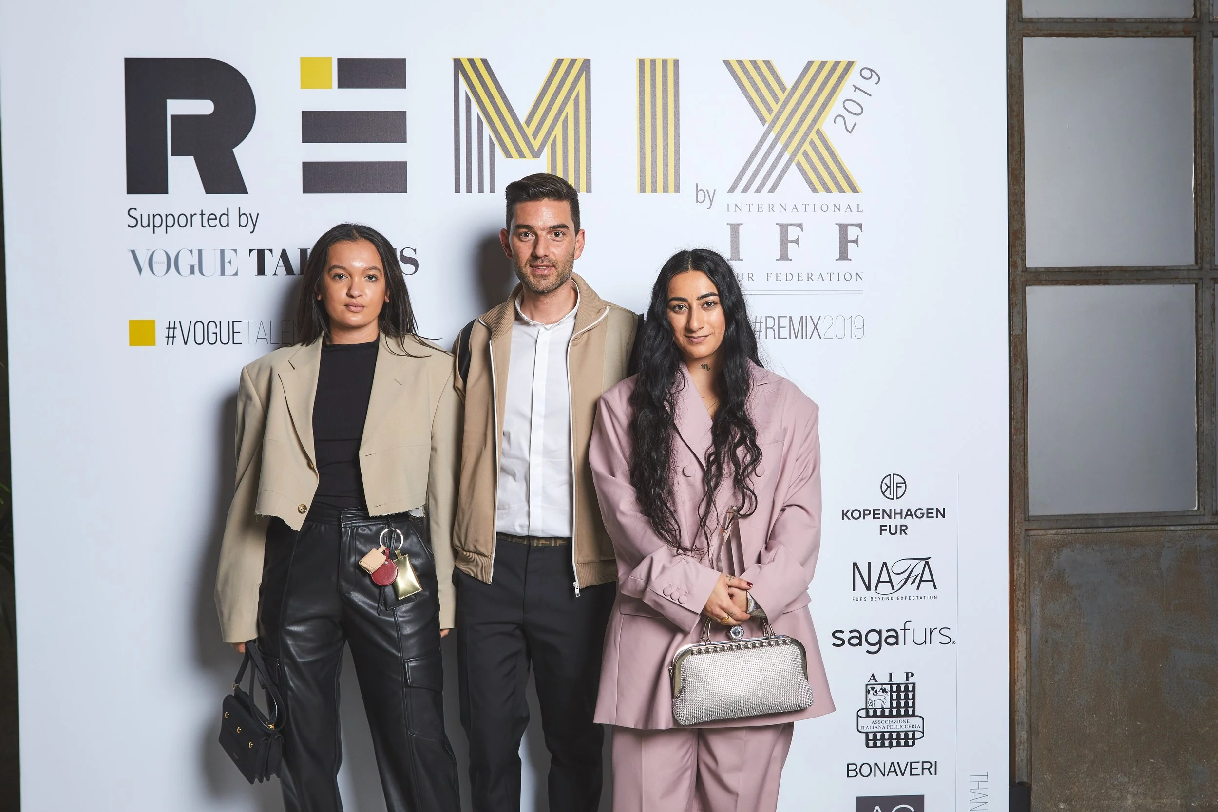 (Left to right) Fashion Influencer OumaymaBoumeshouli, IFF Fashion Director Jean-Pierre Rouphael and REMIX Gold Winner Berivan Cemal.jpg