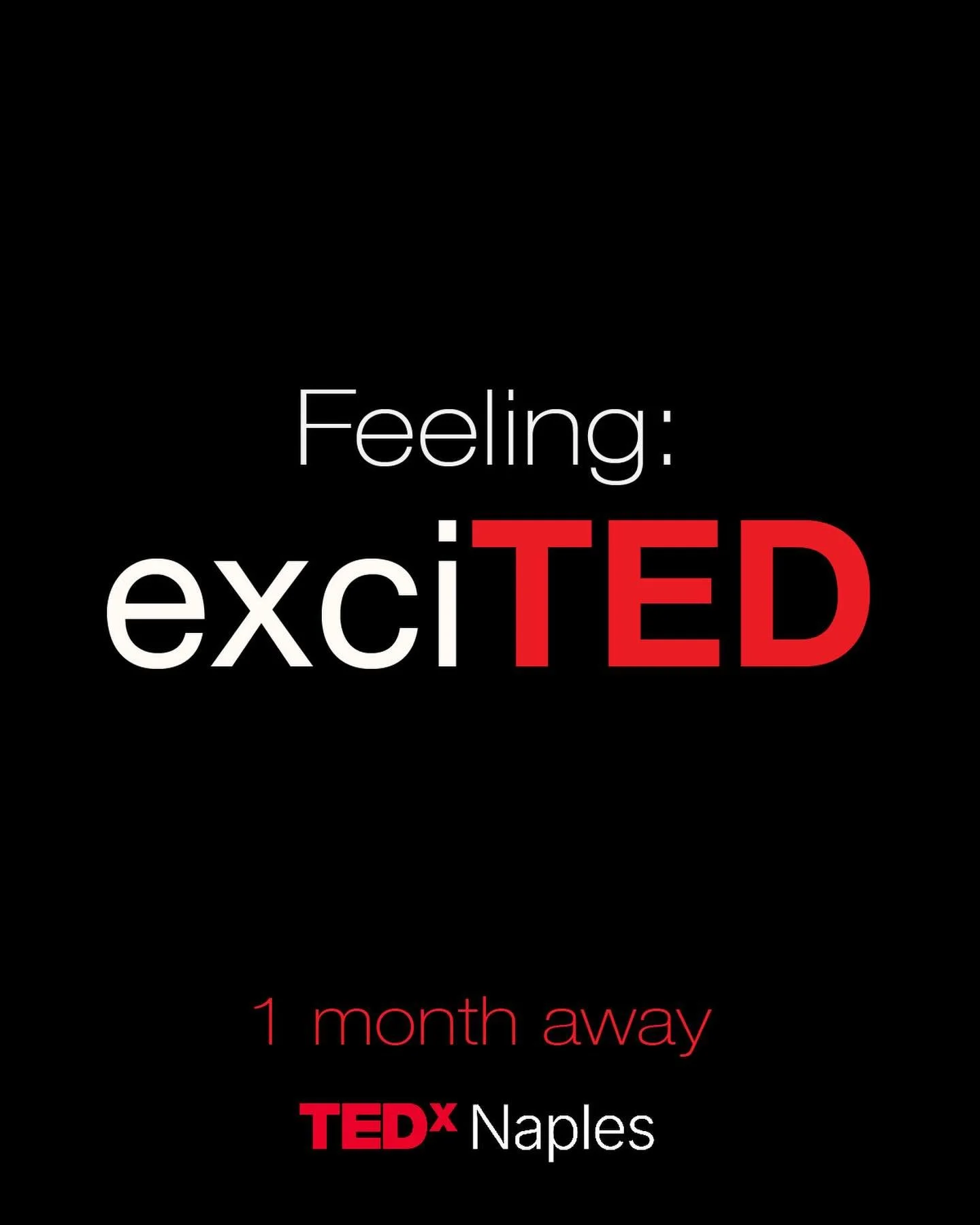 Countdown is on ⏰

TEDxNaples is officially sold out and less than a month away. Our speakers have been putting in the work to craft talks that will challenge, inspire, and spark new ideas, and we cannot wait to share them with you.

See you soon, Na