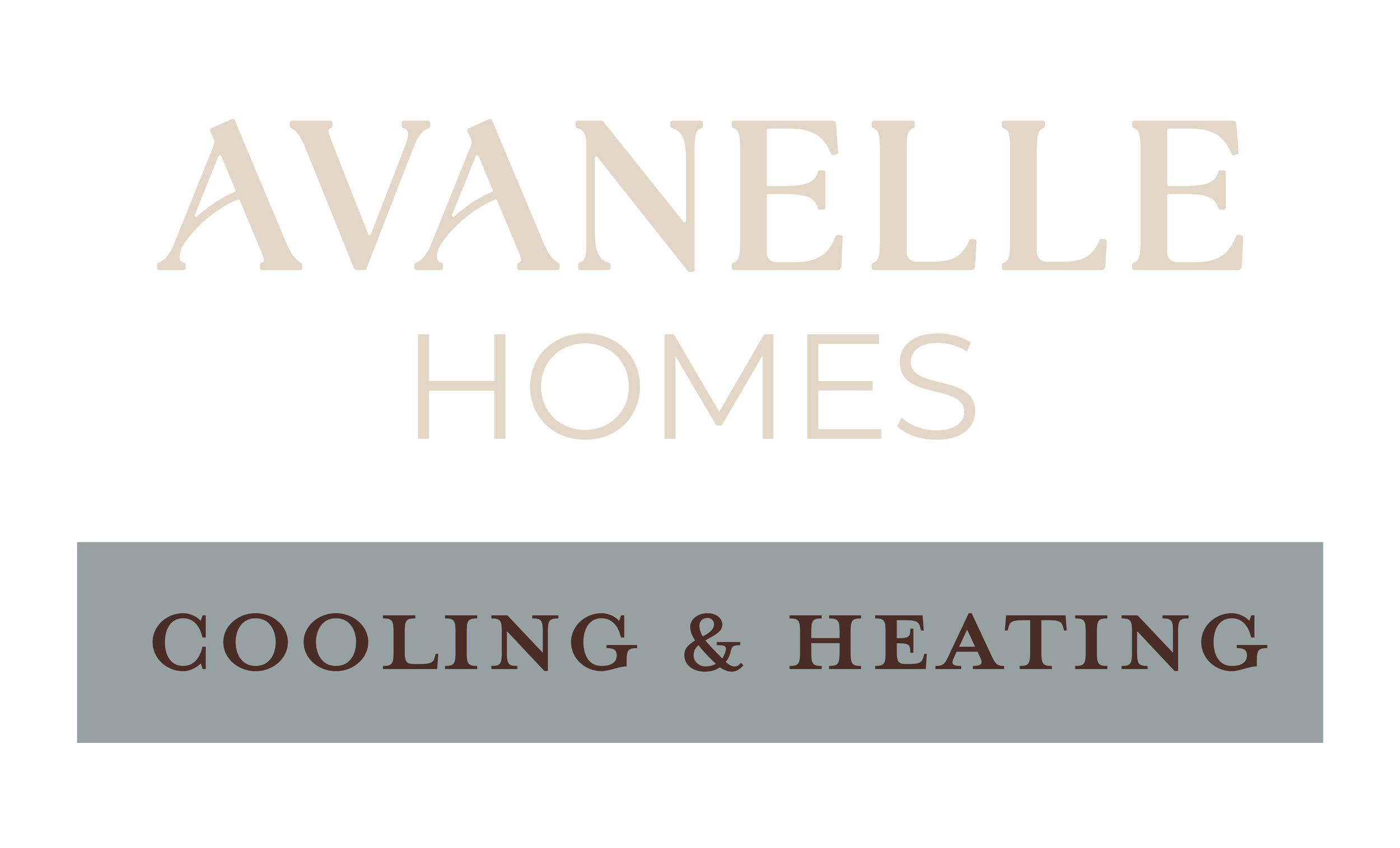 Logo for Anelle Homes with the tagline Cooling & Heating on a black background.