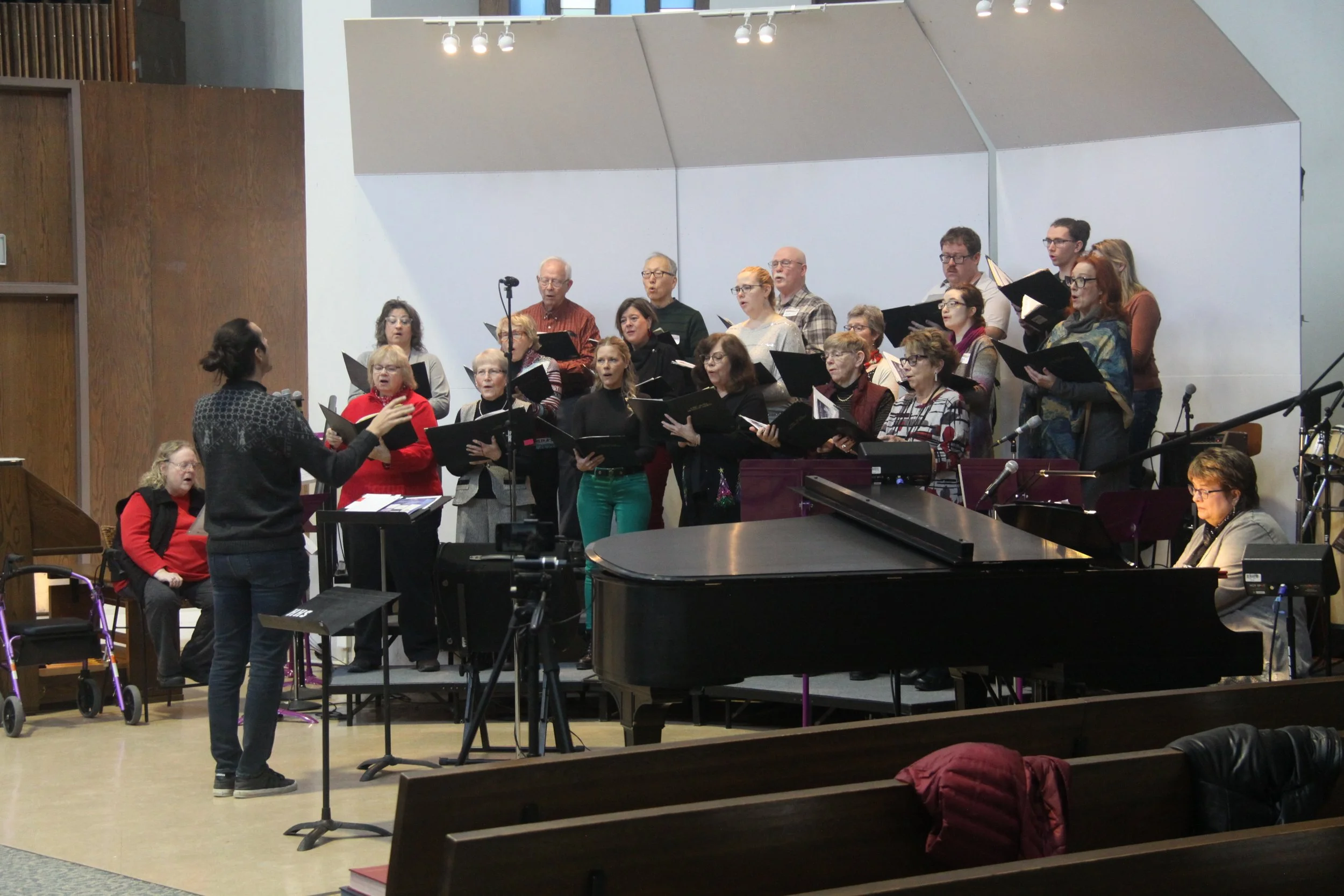 First United Methodist's choir performing.