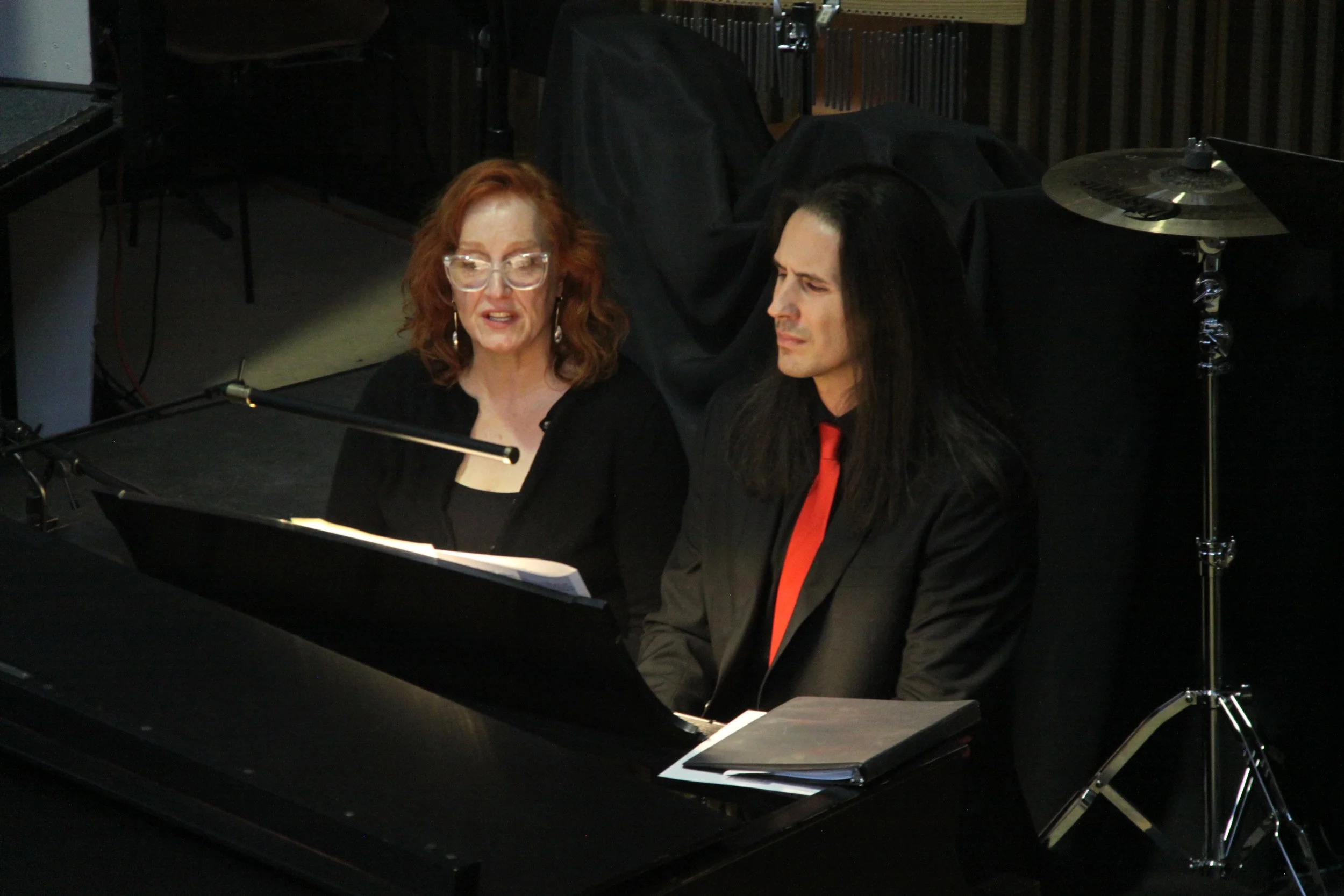 Holiday piano performance.