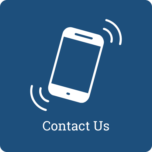 Icon of a vibrating smartphone with the text "Contact Us" underneath.