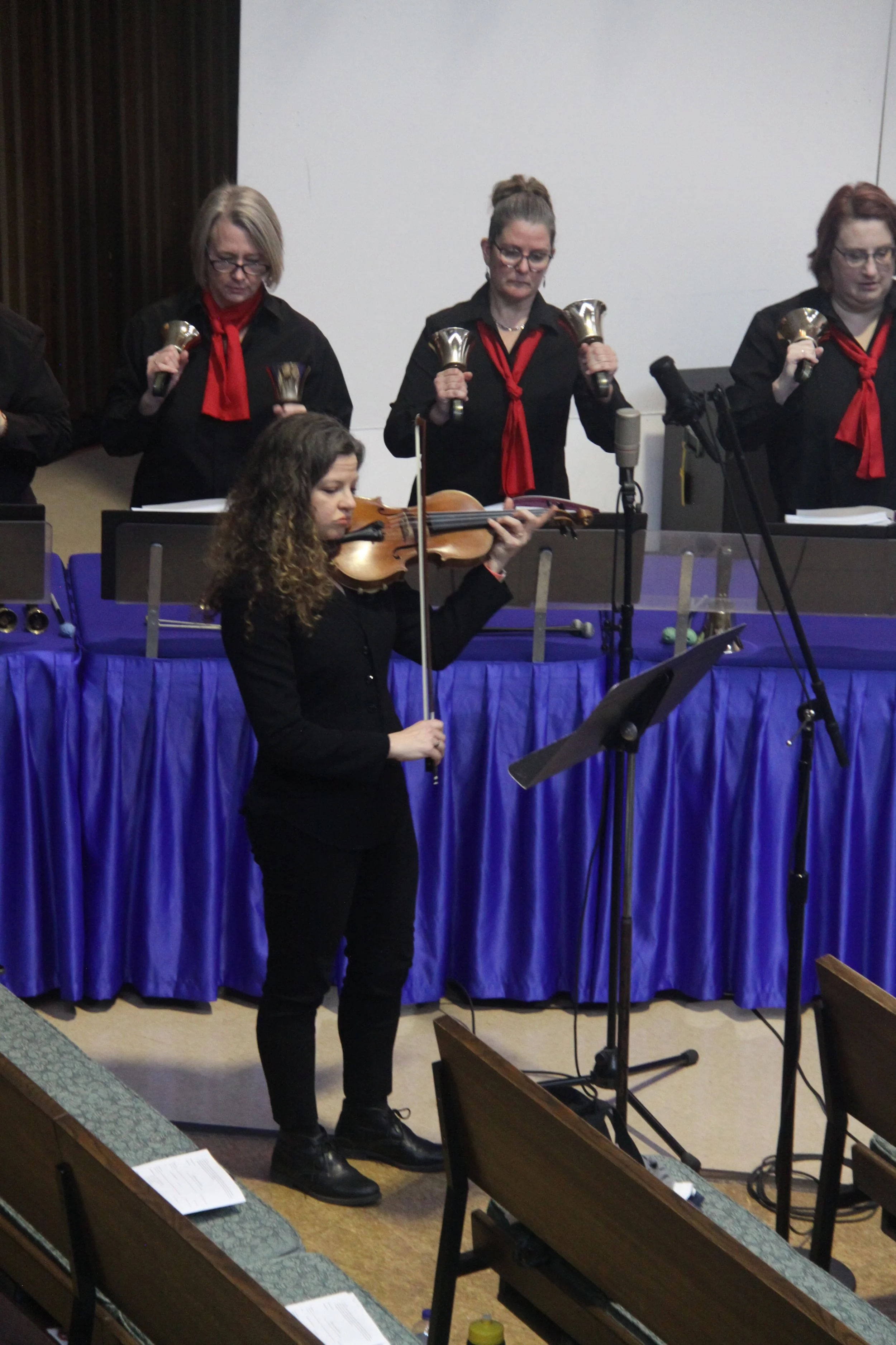Holiday musical performance by violinist Jenna M. 