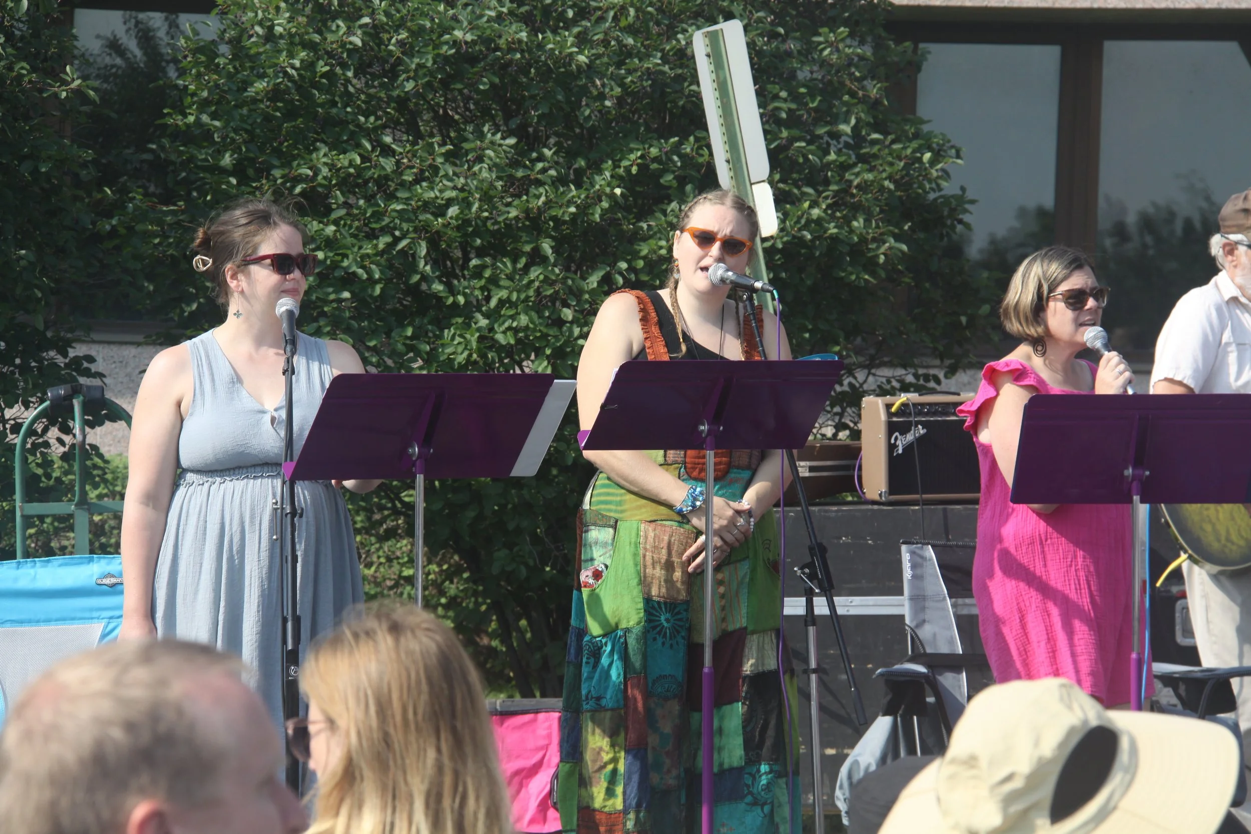Live music performances in the parking lot of First United Methodist Church.