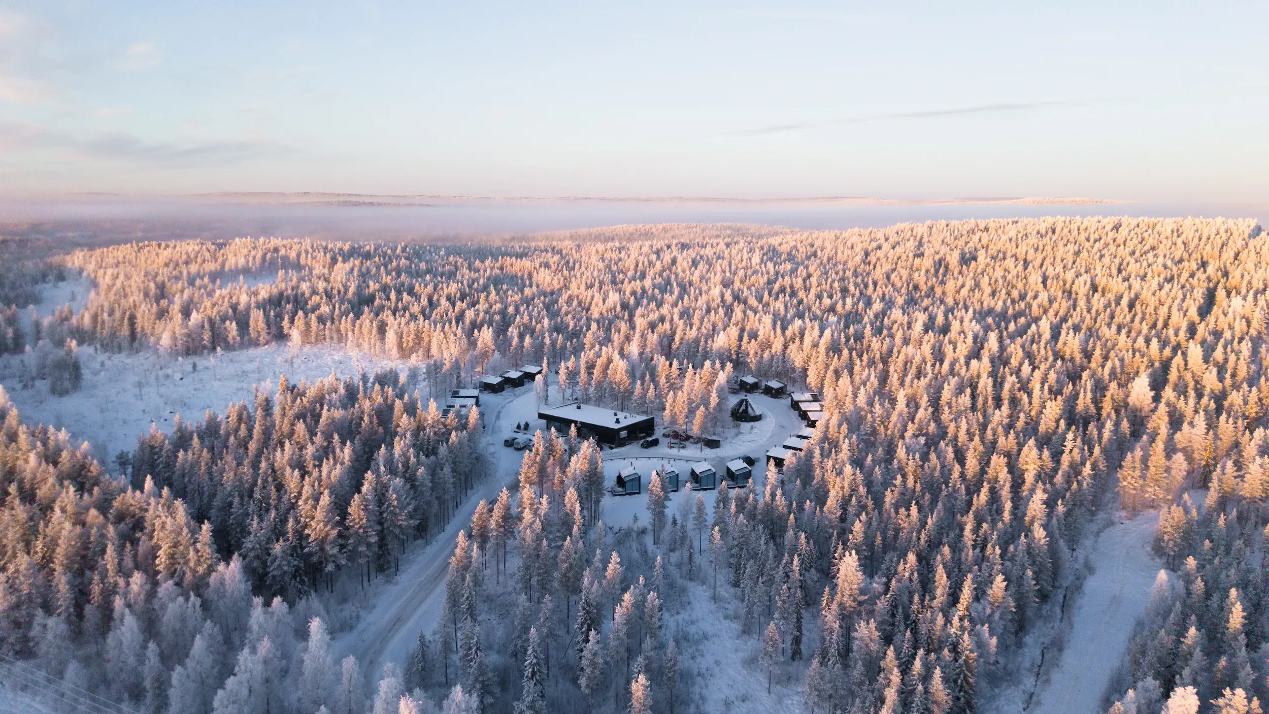 halo igloos november winter lapland