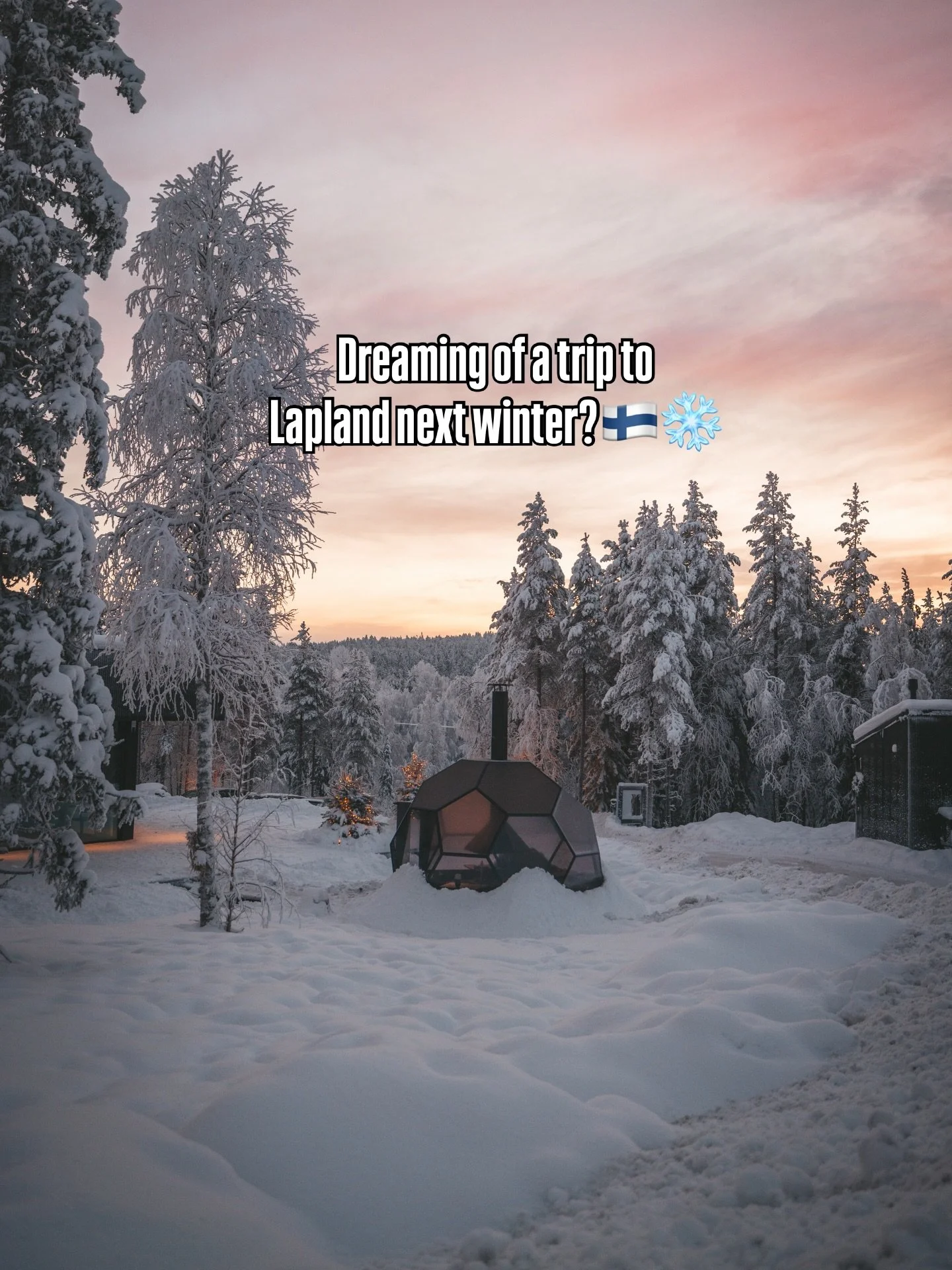 Dreaming of a trip to Finnish Lapland?
Send this post to your best friend and come visit @haloigloos next winter season 🇫🇮❄️👩🏽&zwj;🤝&zwj;👩🏼