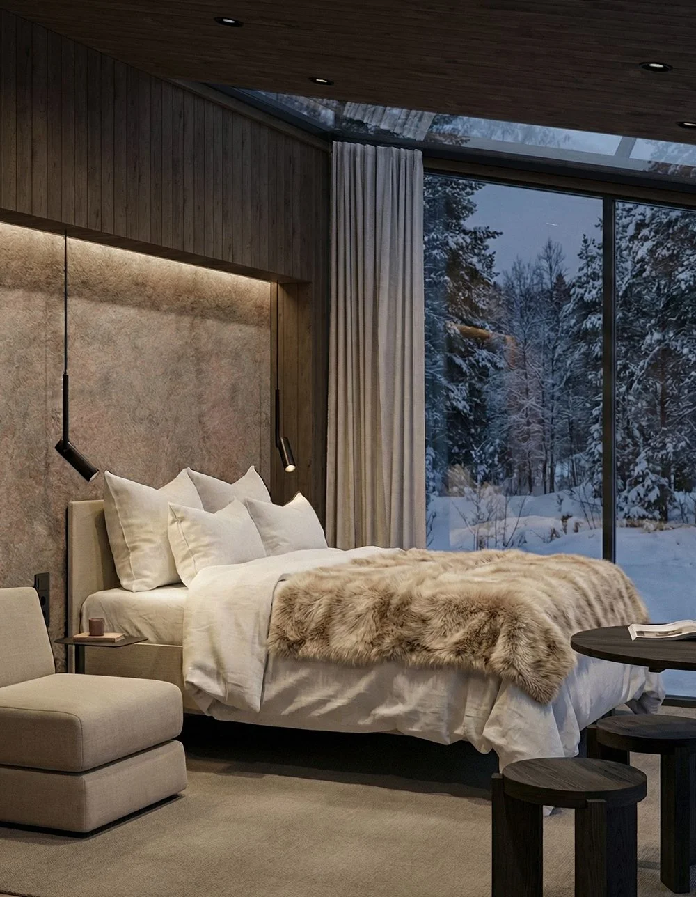 Heated Glass Roof for clear sky views