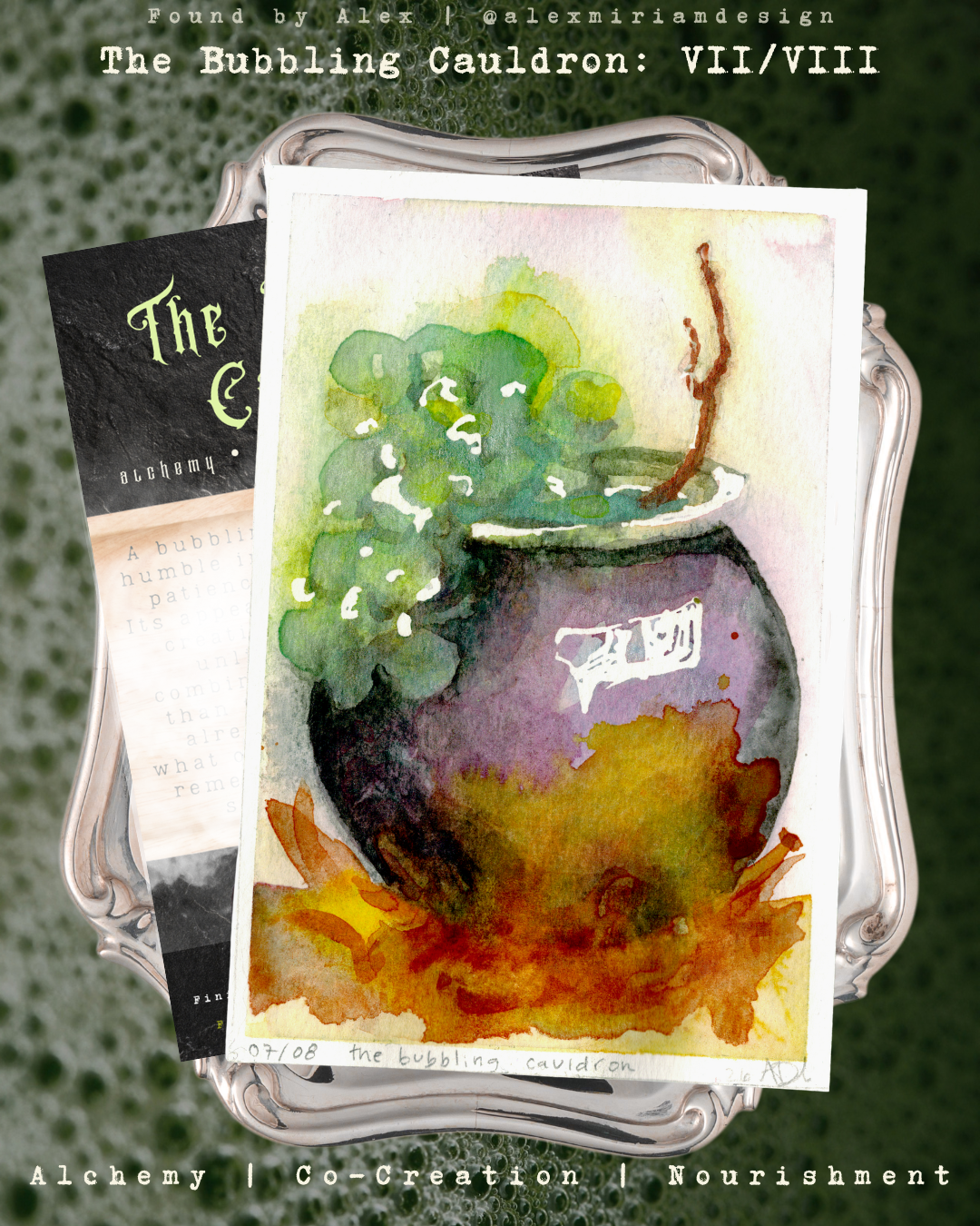 Bubbling Cauldron Watercolor Illustration