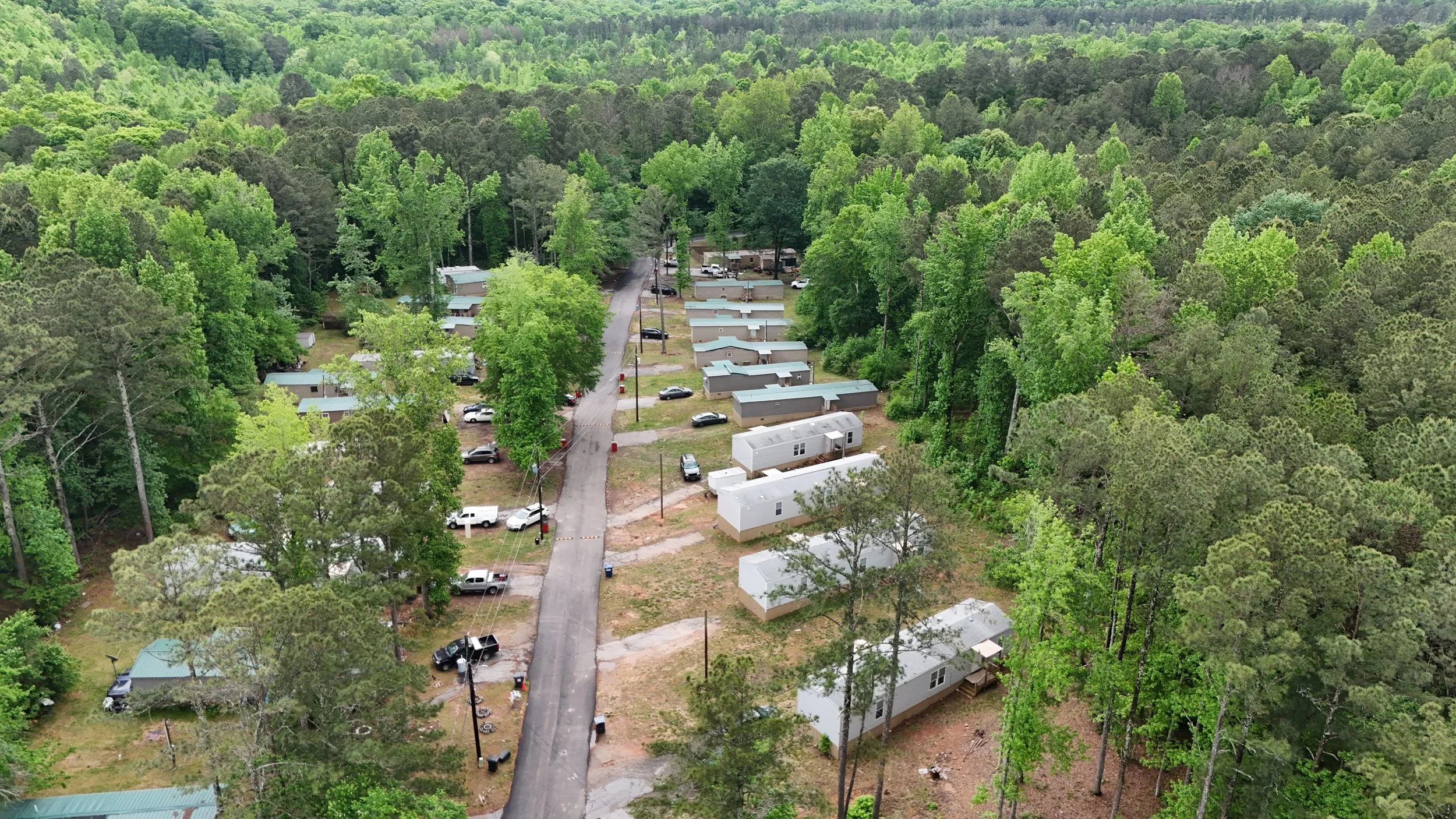 Bremen, GA park: aerial of the main drive
