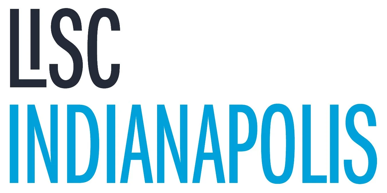 Logo for ISC Indianapolis with large black letters 'ISC' and large blue letters 'INDIANAPOLIS'.