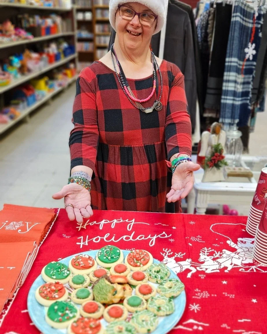 Stop by &amp; see us today. Our helper is passing out cookies &amp; cider. Don't forget to sign up for our drawing too!!