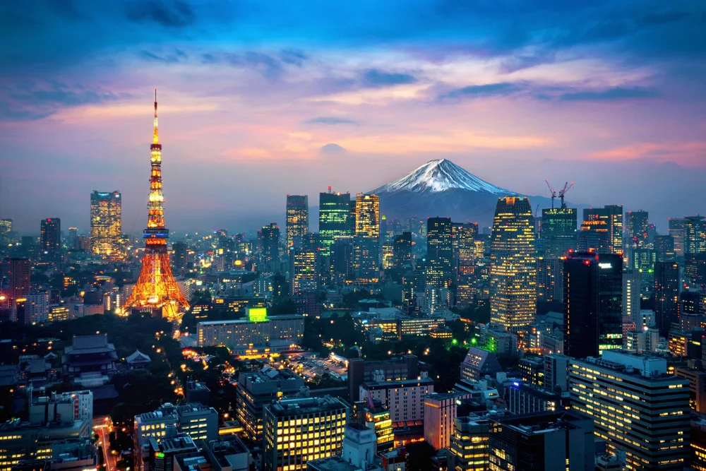 Tokyo Skytree with Mount Fuji in the distance