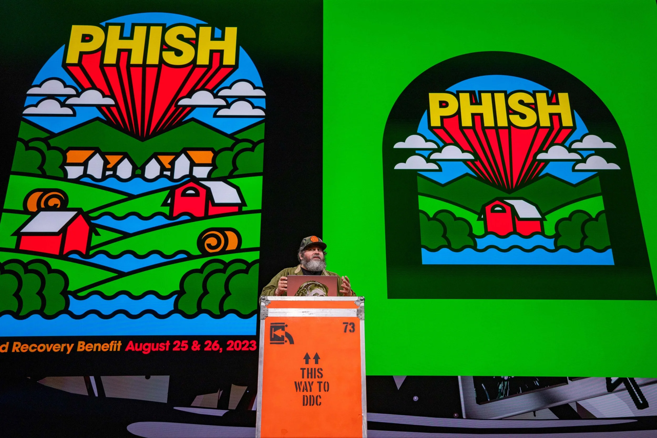 Draplin showing work at Adobe