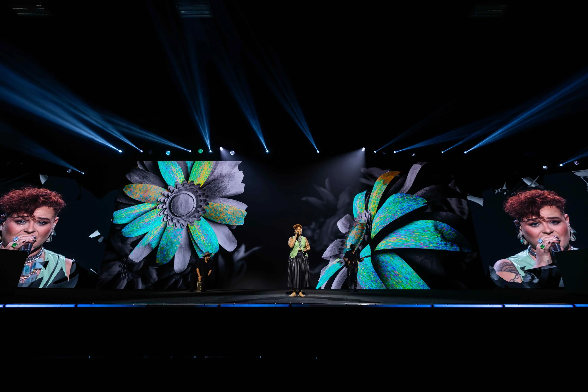 Singer on stage