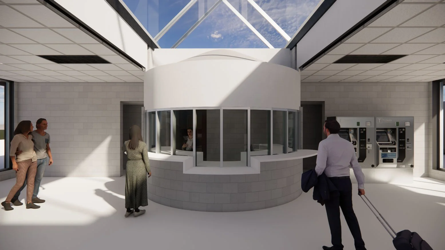 Rendering.- Ticket Area