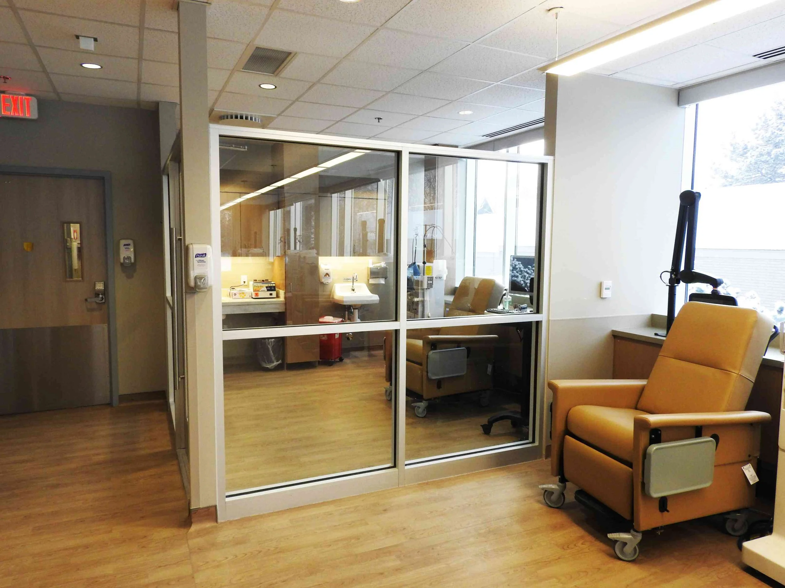 Enclosed treatment room