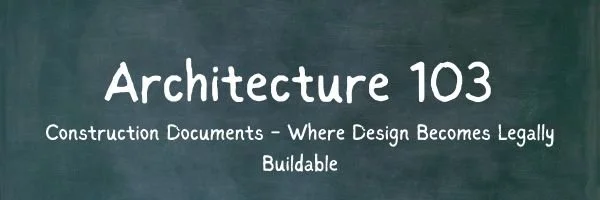 Architecture 103: Construction Documents - Where Your Design Becomes Legally Buildable
