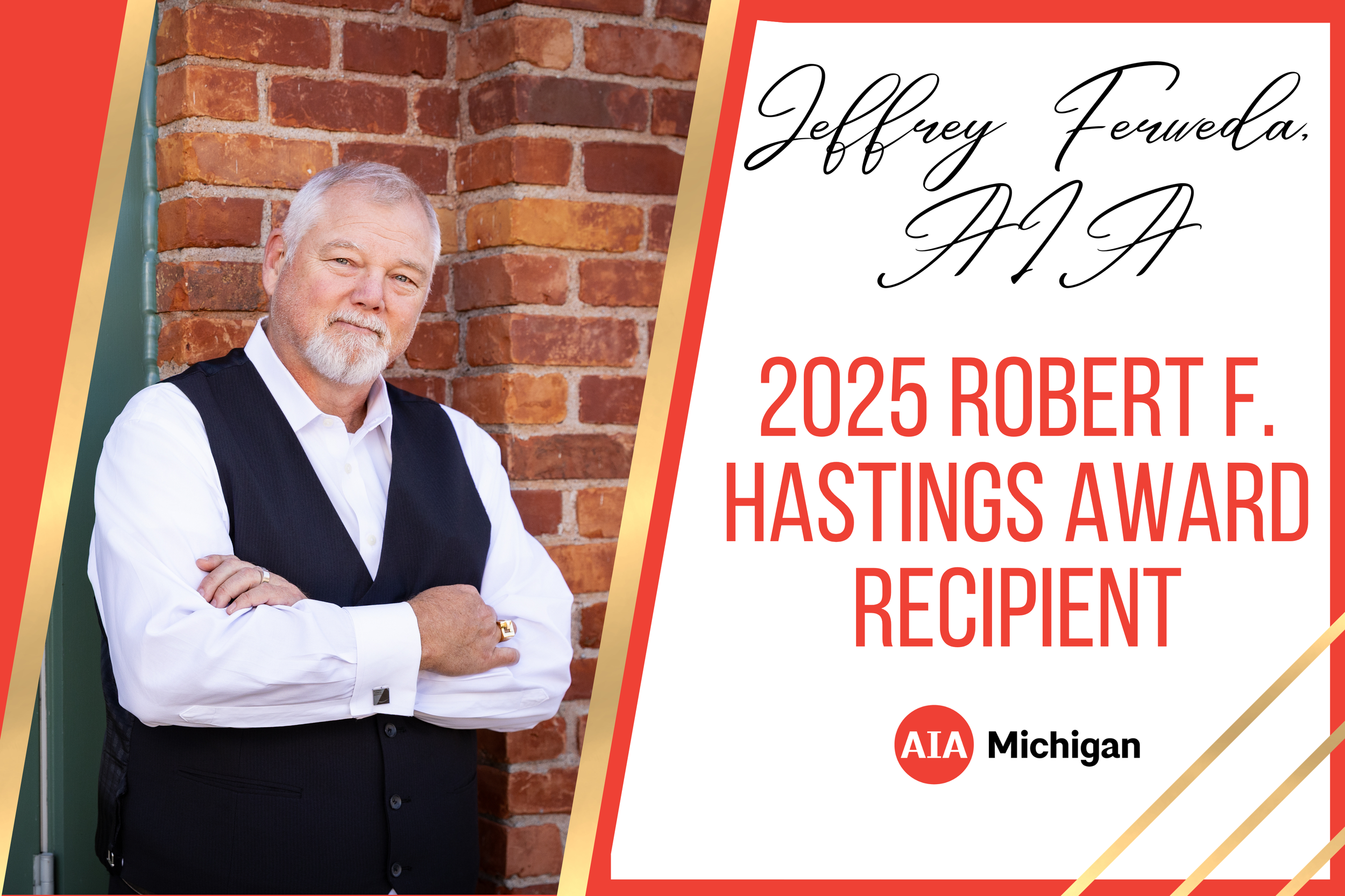 Jeffrey Ferweda, AIA, Receives 2026 AIA Michigan Robert F. Hastings Award