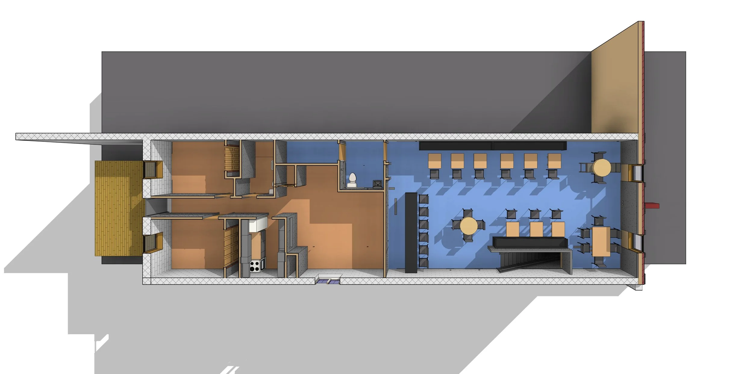 Linden Brewing Co. Floor Plan - Upstairs
