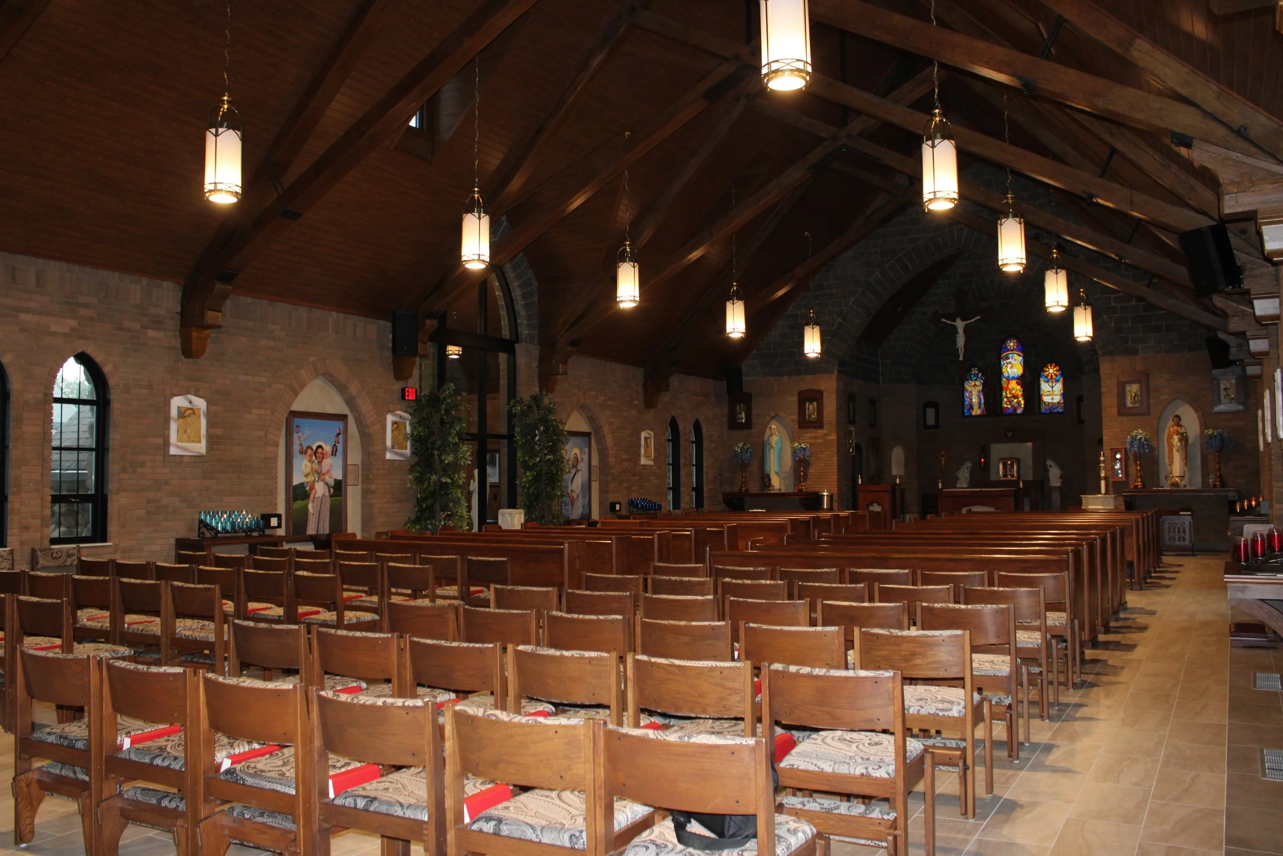 Chapel view from the back side entrance 