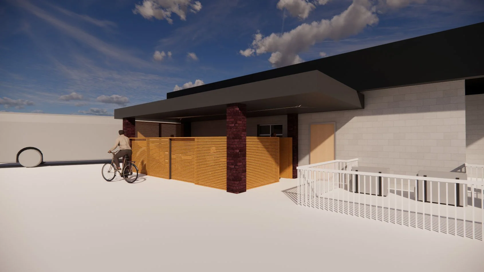 Rendering - Outdoor Staff Area