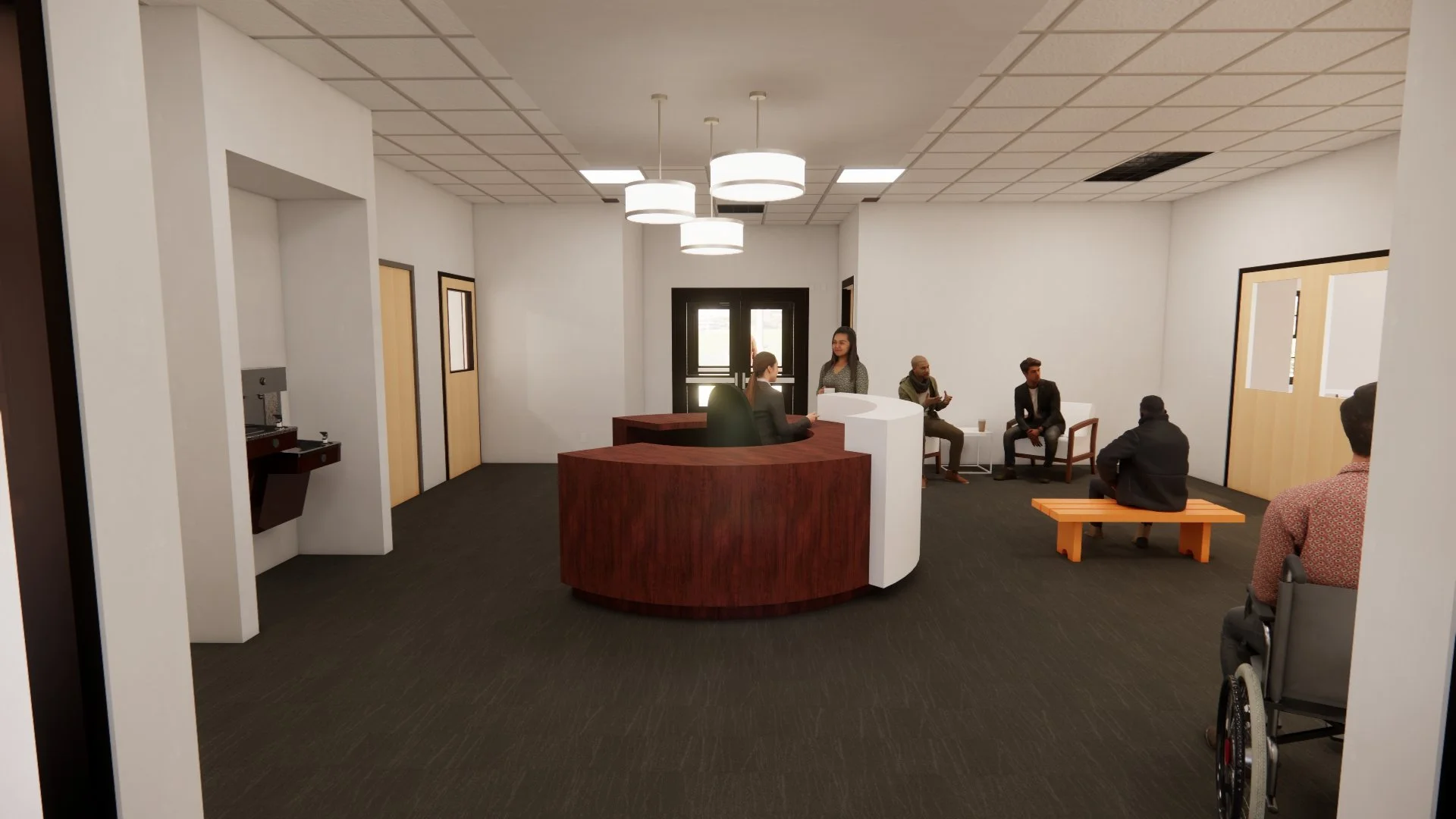 Interior Rendering - Reception