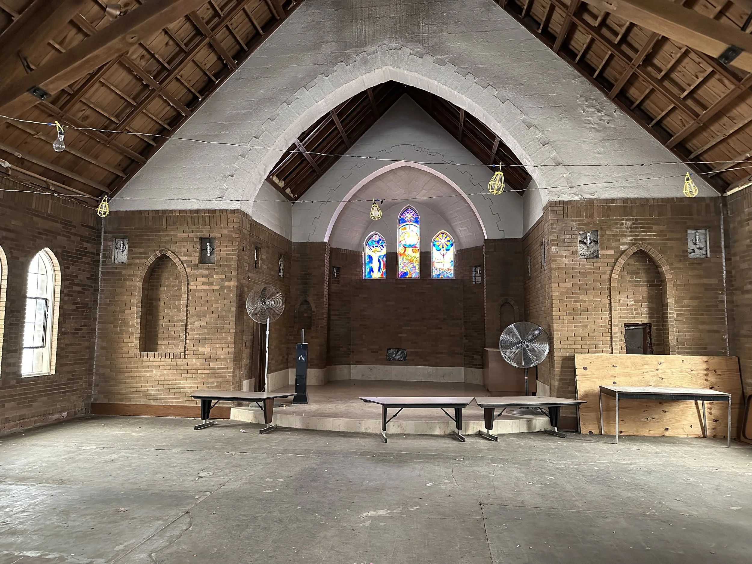 Before - Interior front of chapel