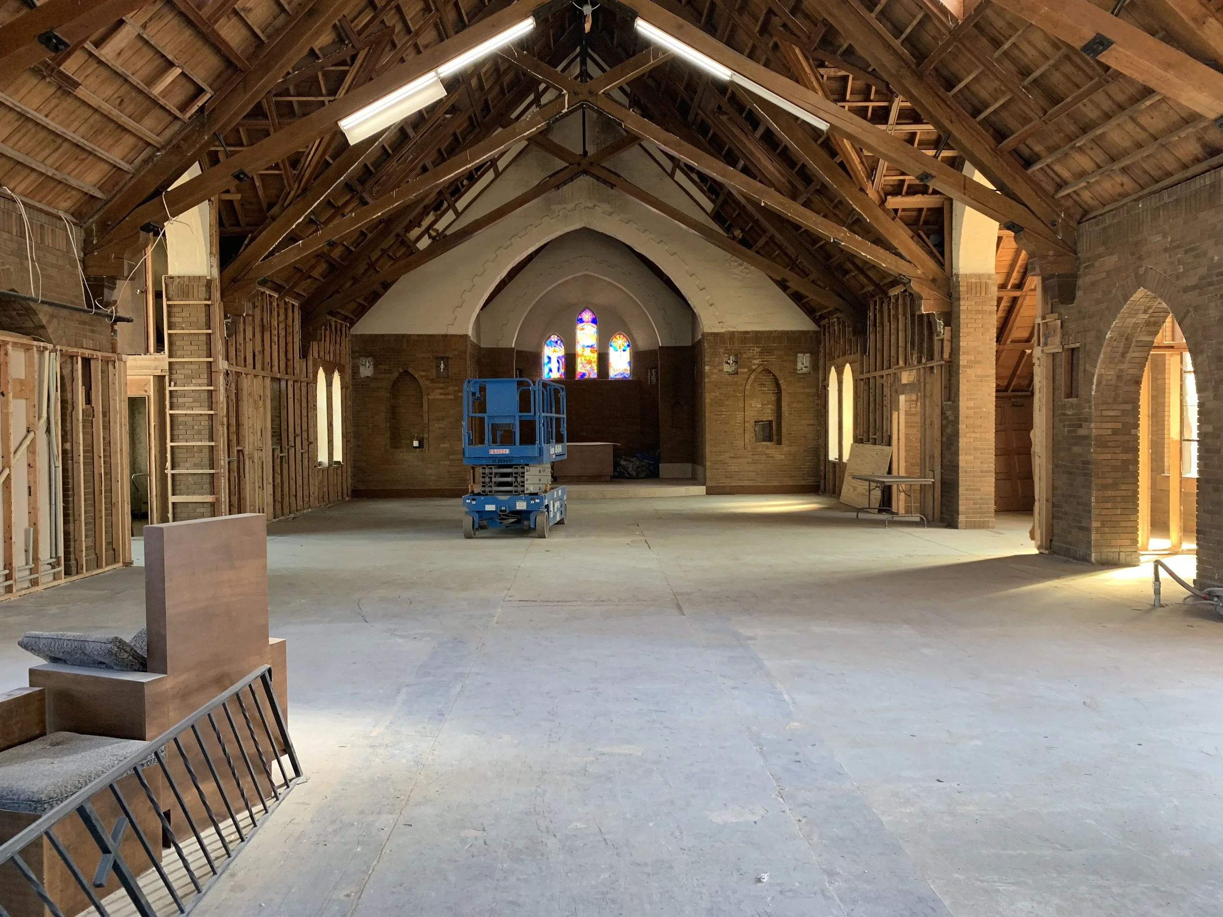 Before - Interior chapel facing the pulpit