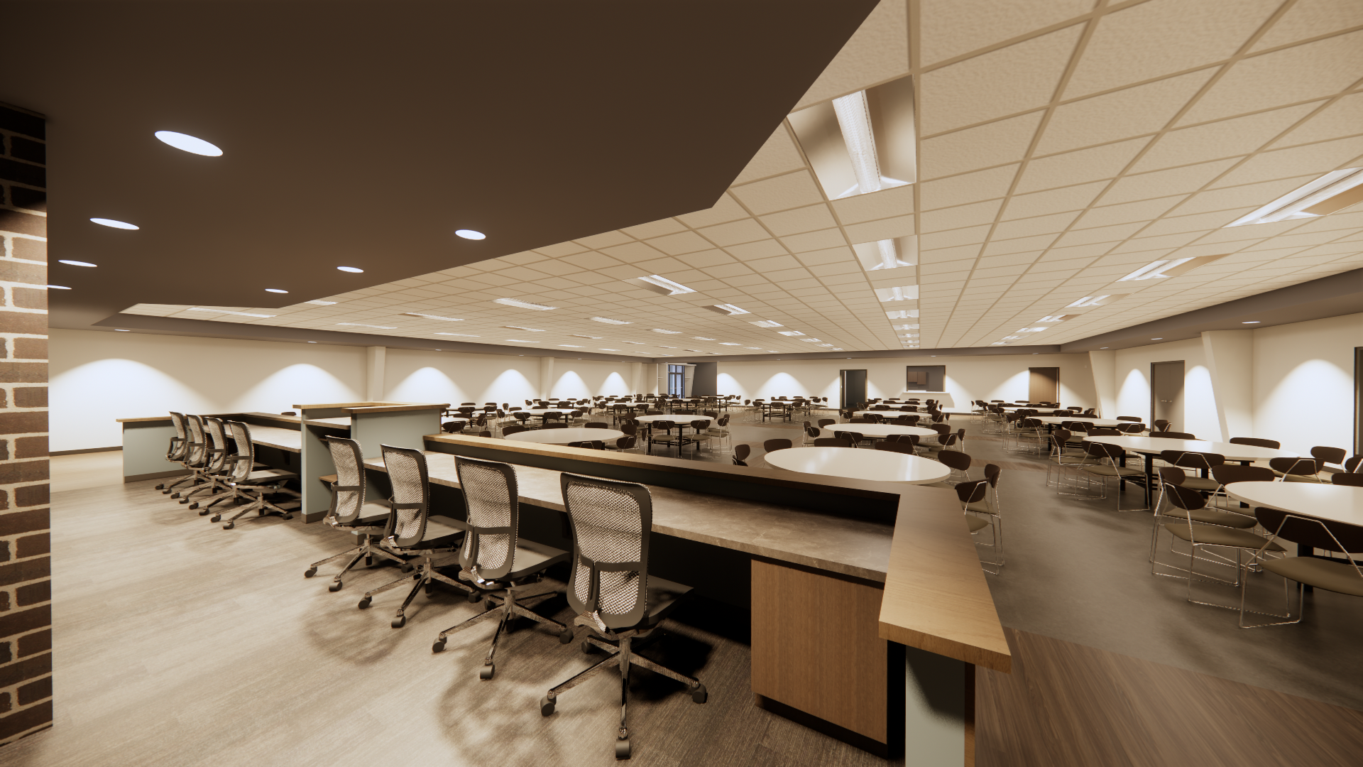 Interior Rendering - Behind Board Seats