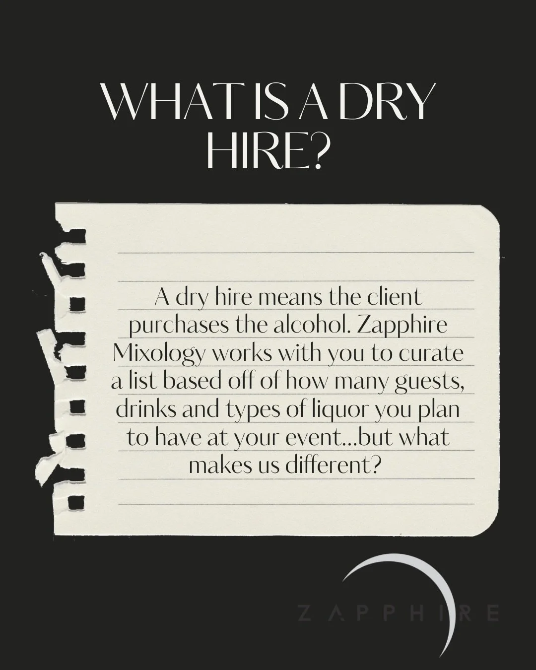FAQ: What is a dry hire?

Book now for all of your mobile bartending needs via our website &amp; submit an inquiry! We can&rsquo;t wait to plan your perfect event! ✨🥂

#mobilebar #zapphiremixology #events #mixology #cocktails