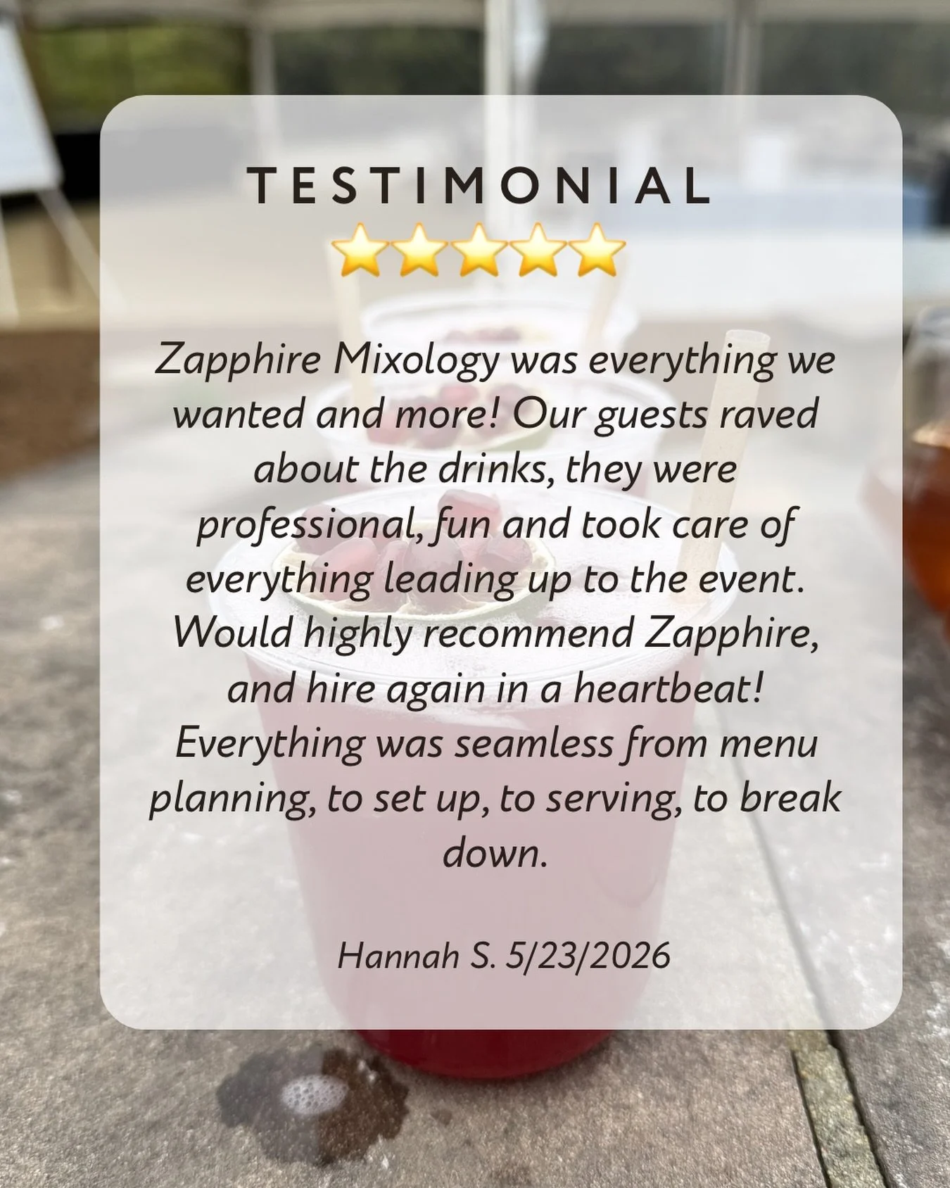 🌟🌟🌟🌟🌟

We kicked off this summer with back to back events these last 2 weekends! We truly appreciate all of our clients and guests at every event &amp; these reviews fuel our passion to do this! 

Are you ready for to bring the party to your eve