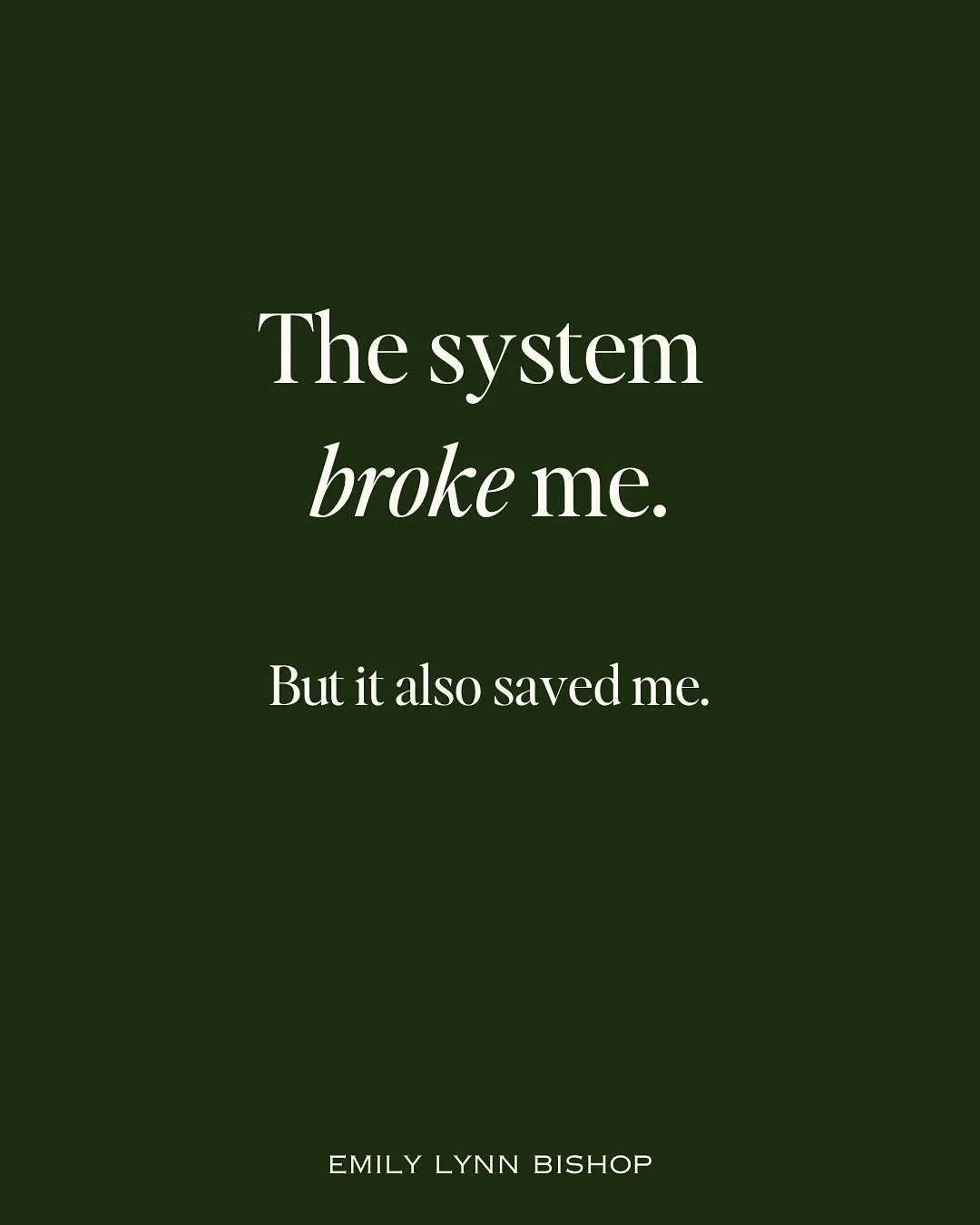 I thought there was something wrong with me for not being able to keep up when I went back to work after my first baby&mdash;until I realized it wasn&rsquo;t me that was broken.

It was the system.

Motherhood woke me up to that truth.

And the scars