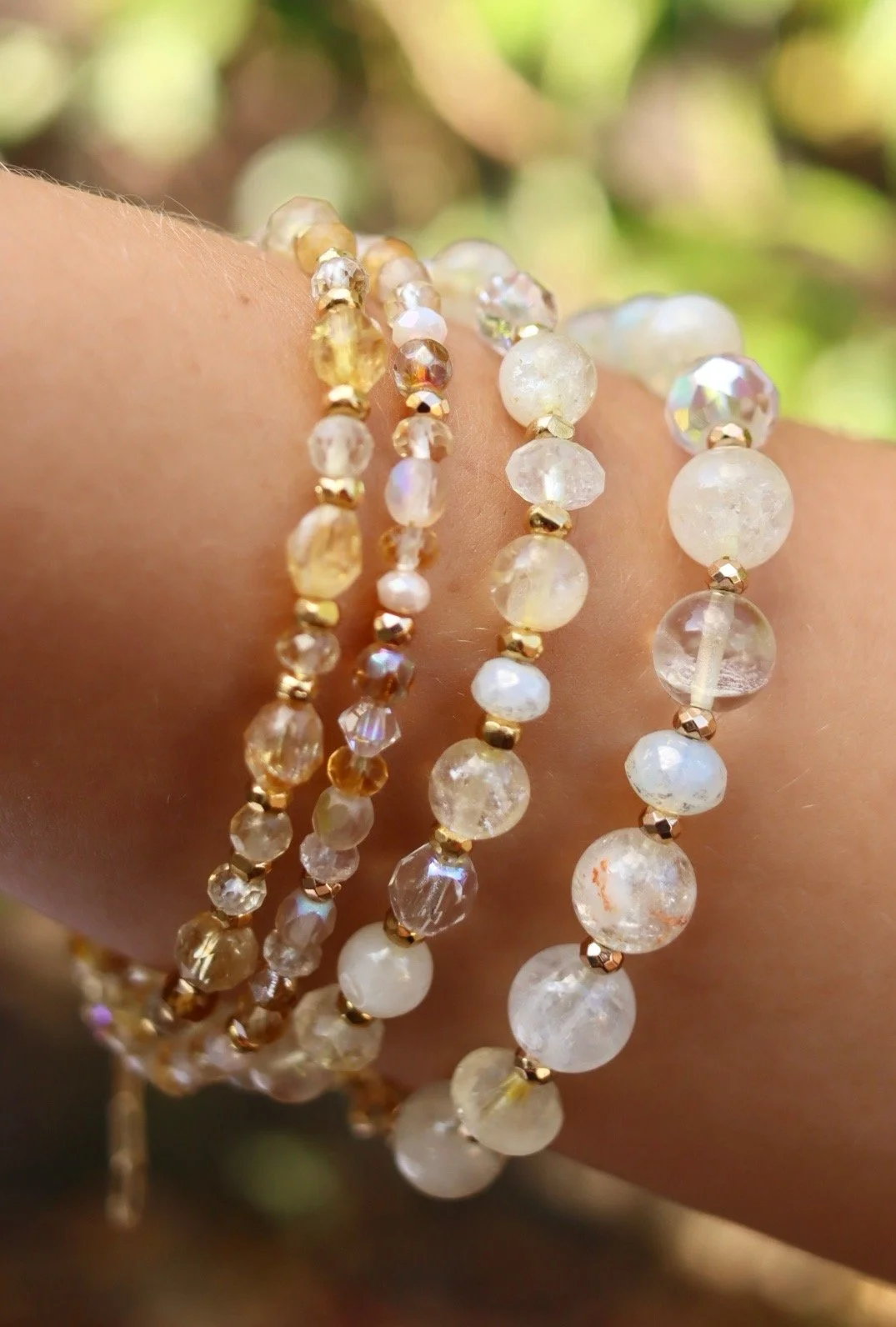 Power Stack • Citrine • Joy & Success • November Birthstone • 4 Bracelet Stack