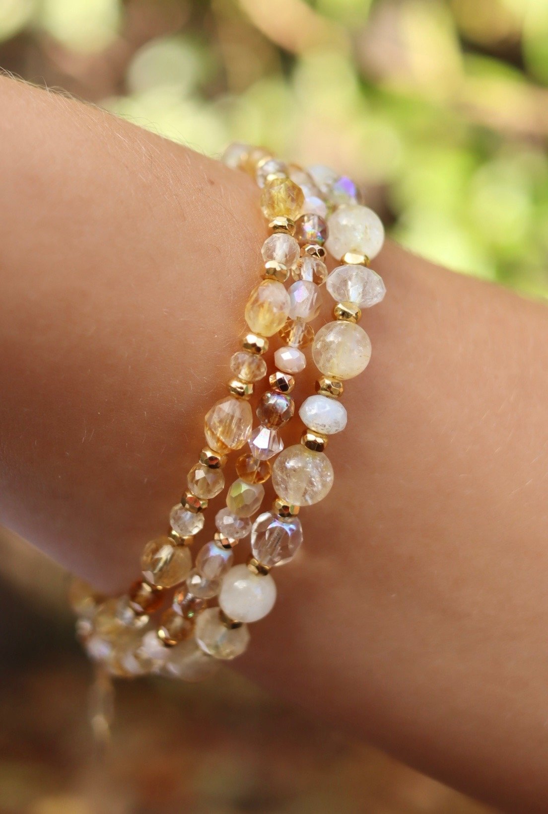 Power Stack • Citrine • November Birthstone • New Opportunity • Joy • Success • 3 Bracelets