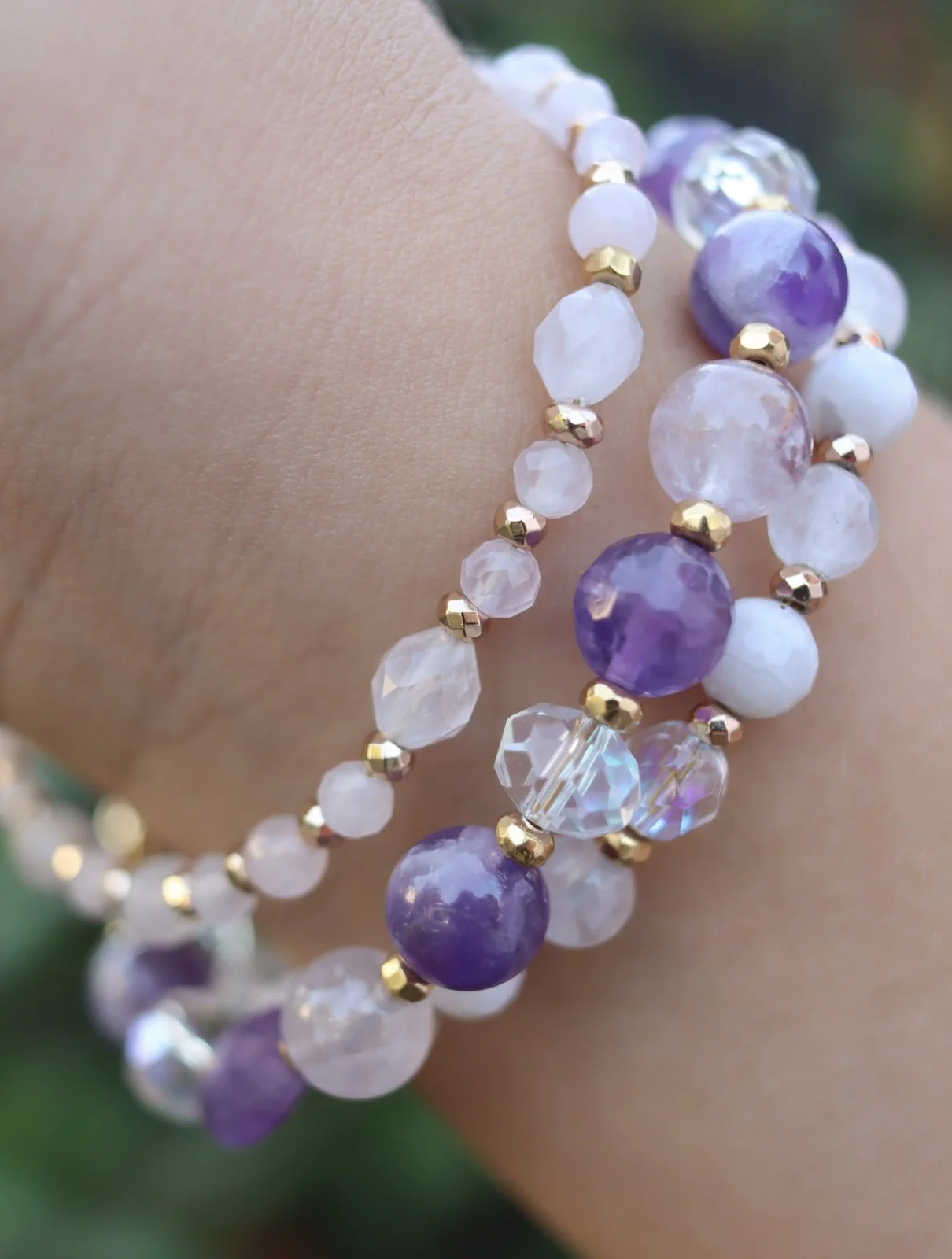 New Mom • Mommy Stack • Intuition • Compassion • Calm • 3 Bracelet Stack