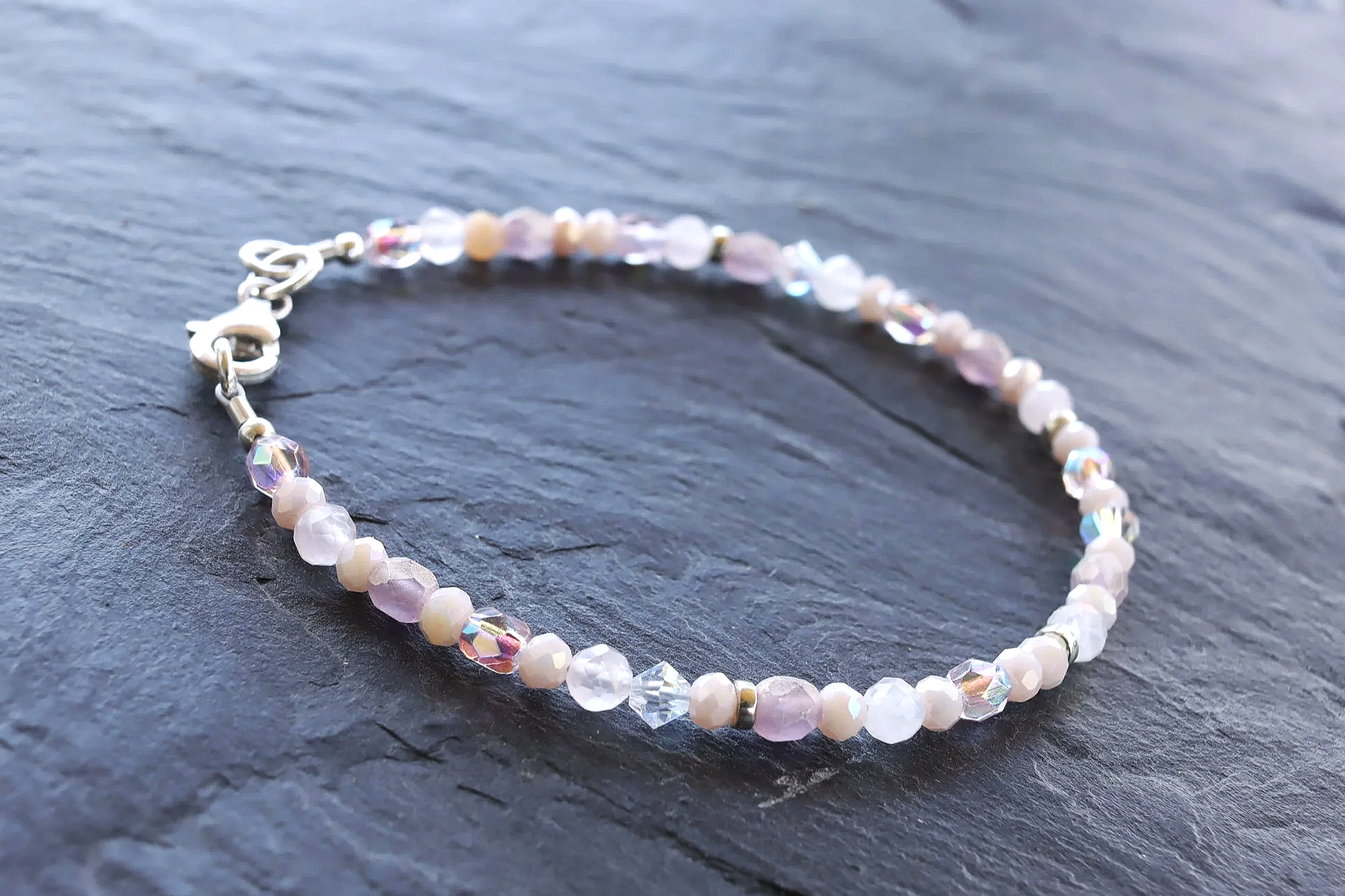 Rose Quartz & Moonstone • Love, Compassion, Healing • Lunar Tide Collection