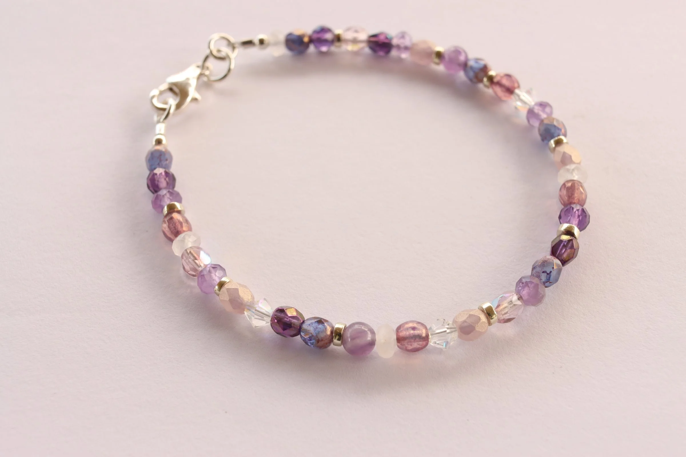 Dainty Amethyst & Moonstone, Twilight Sky, Lunar Tide Collection