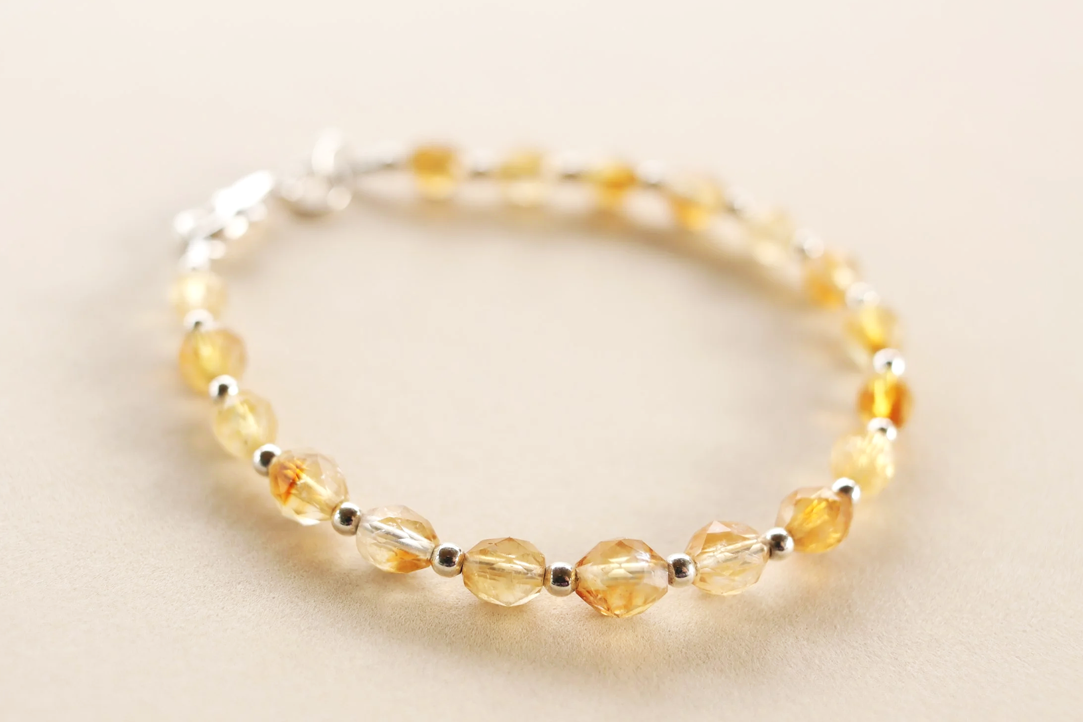 Citrine Faceted Oval Bracelet • Joy, Abundance, Confidence • November Birthstone, Lunar Tides Collection